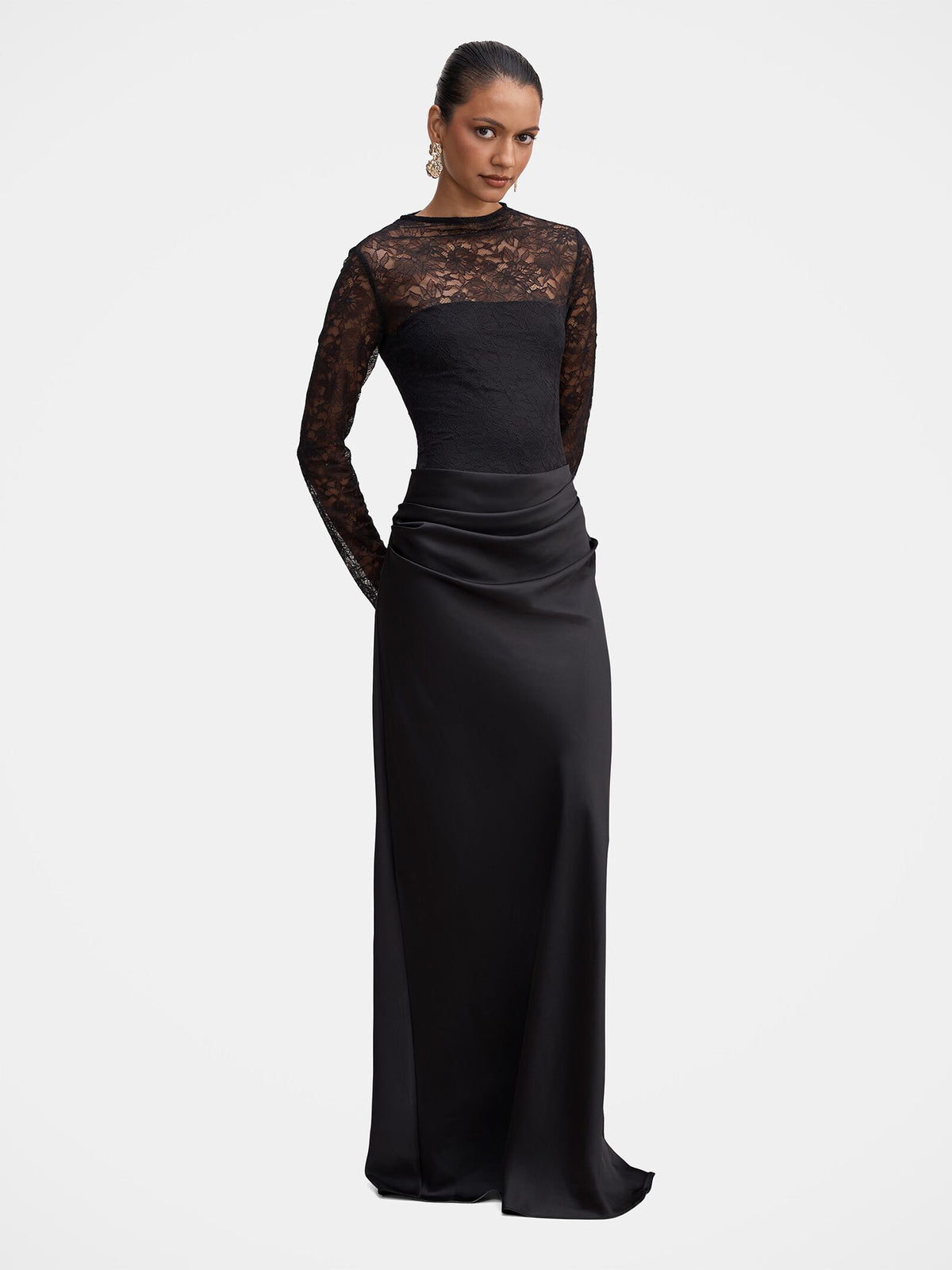 Jayde Petite Lace Bodice Maxi Dress