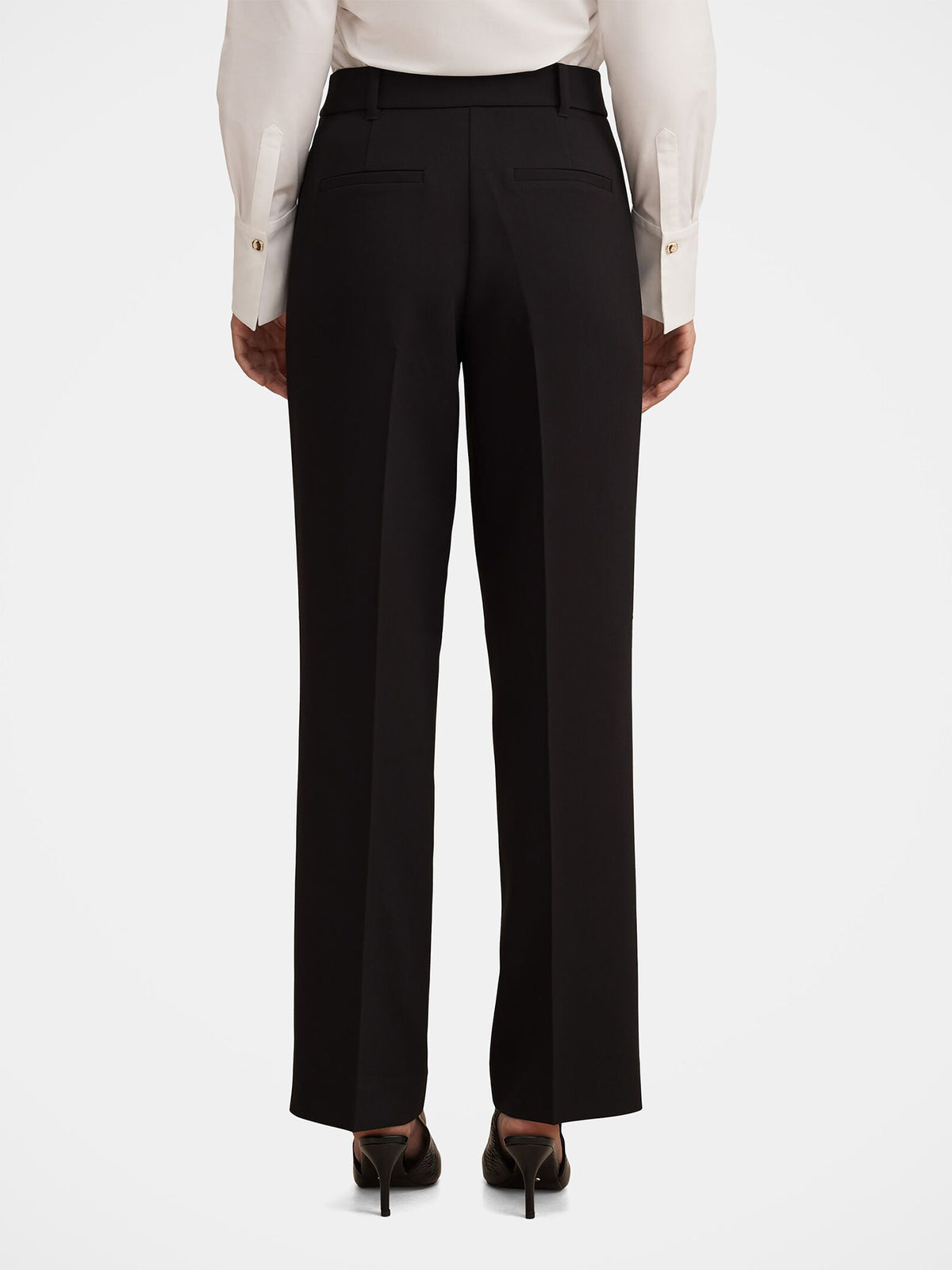 Ada Tailored Straight Leg Trousers - Black