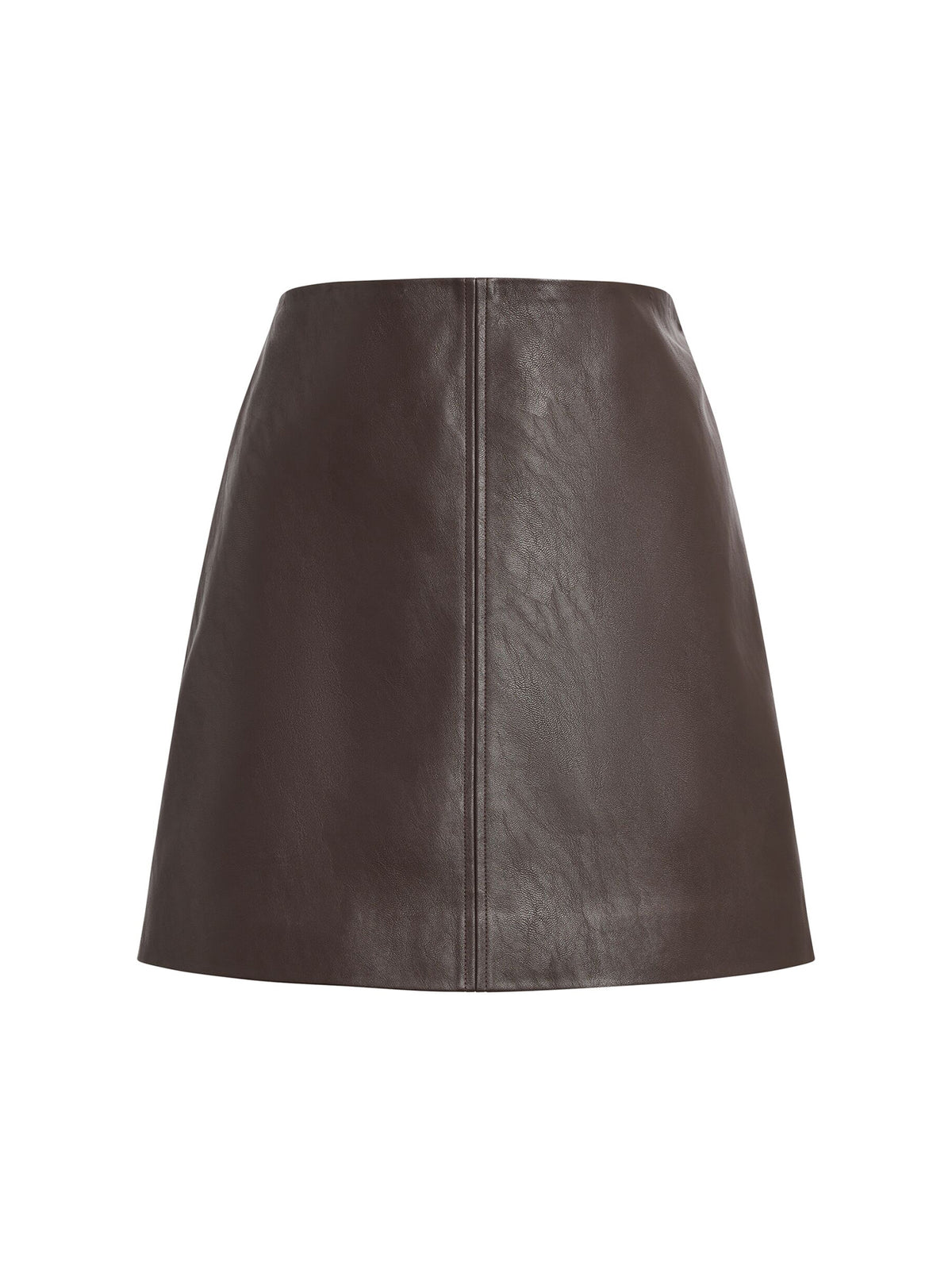 Lauren Vegan Leather Mini Skirt - Chocolate