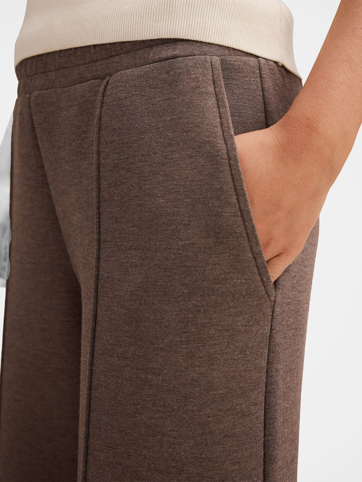 Viscose Hunter Wide Leg Lounge Trousers - Mocha Mist