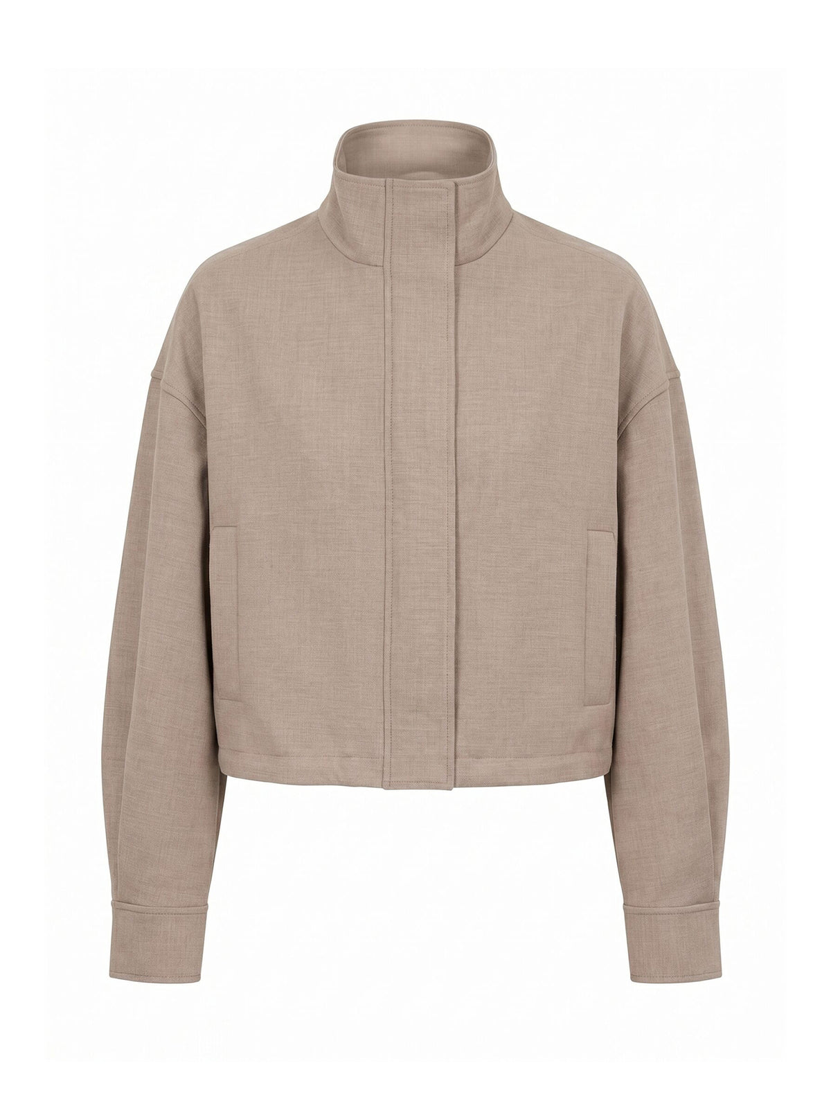 Maya Funnel Neck Jacket - Neutral