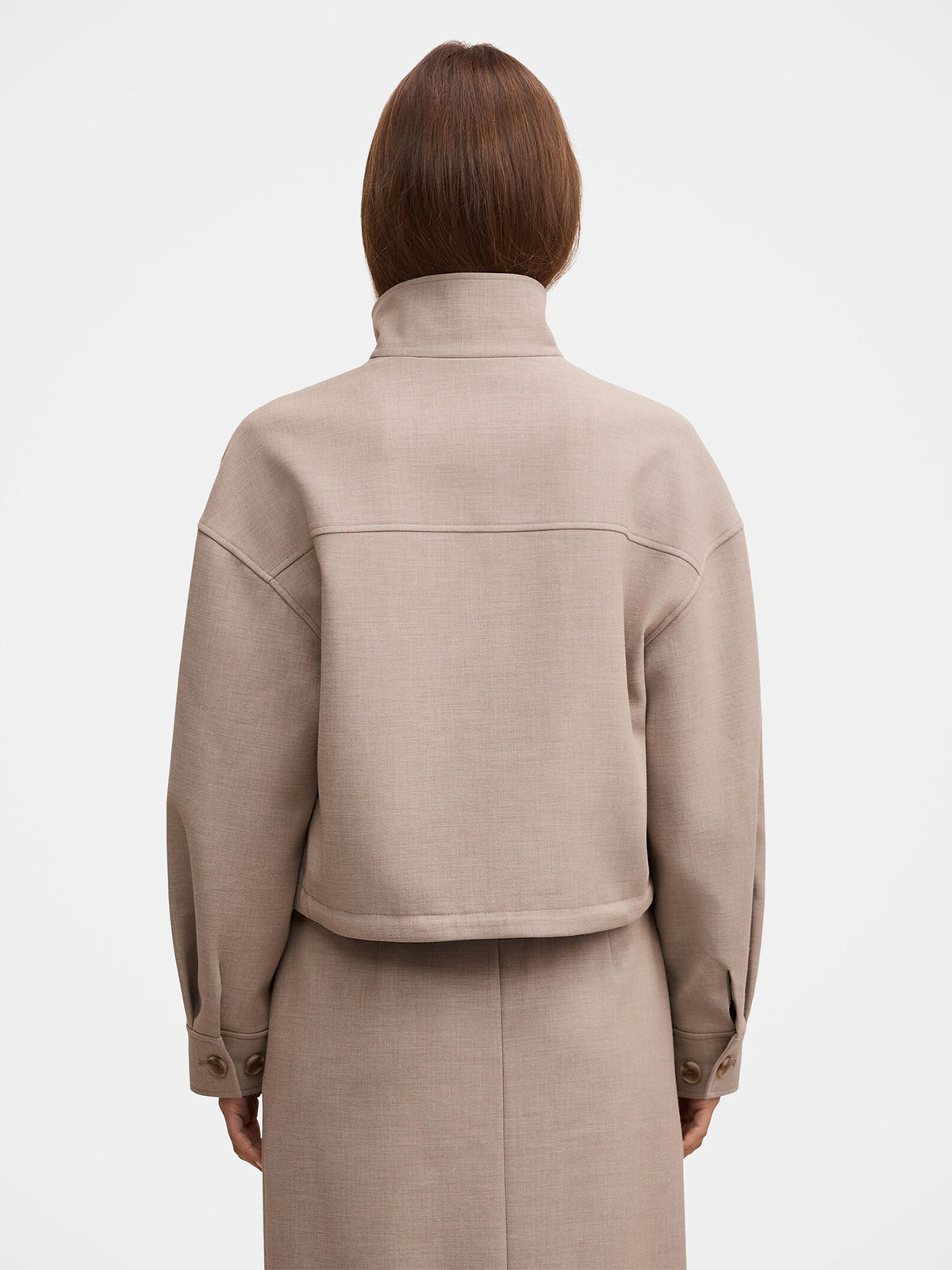 Maya Funnel Neck Jacket - Neutral