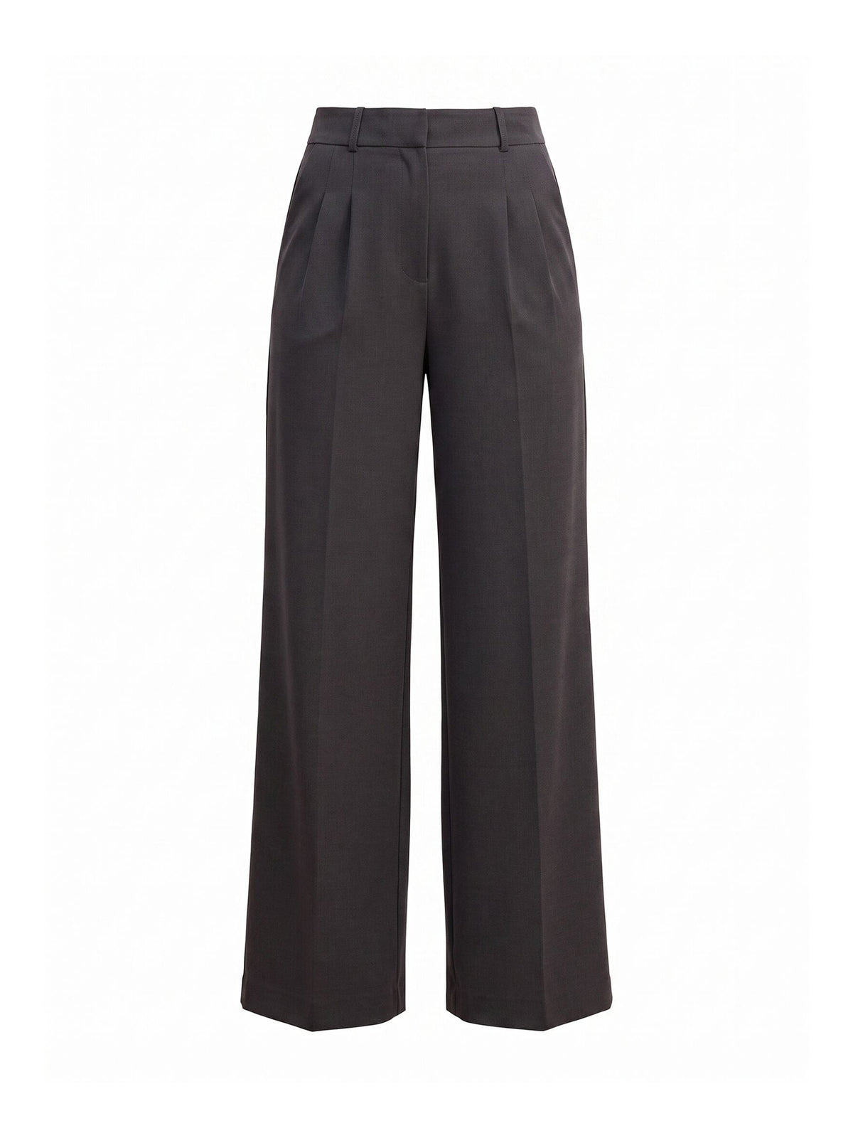 Eva Wide Leg Trousers - Grey Marl