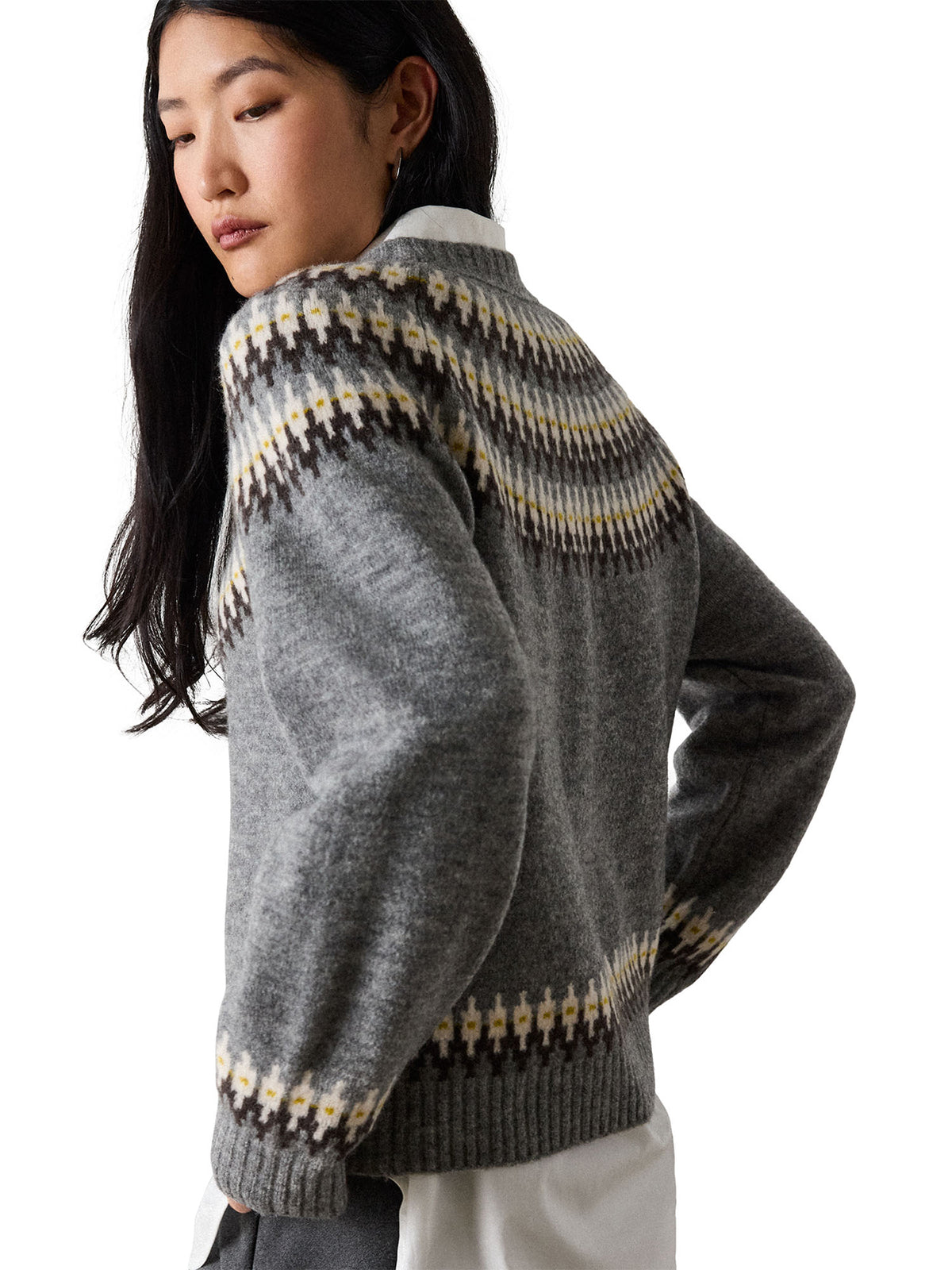 Wool Mix Fairisle Detail Knit