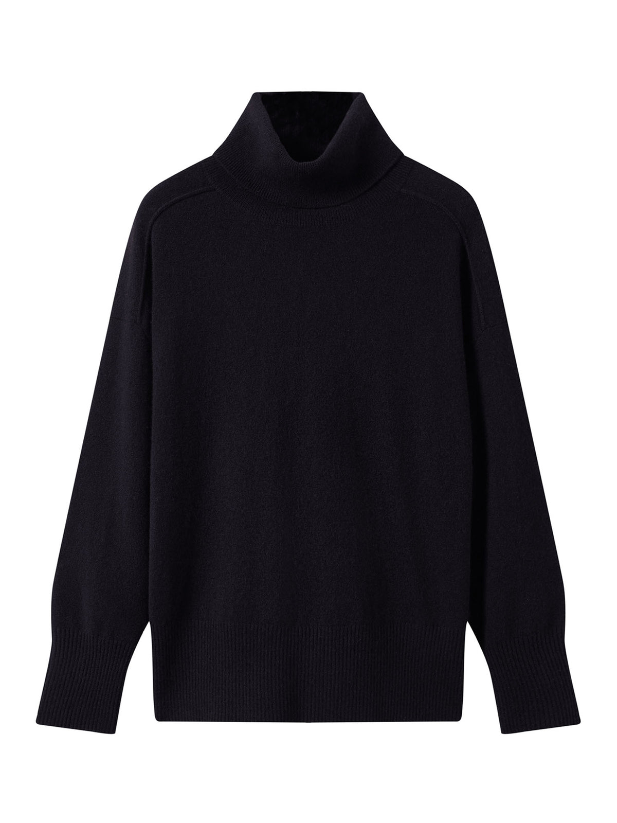 Cashmere Seam Roll Neck Knit