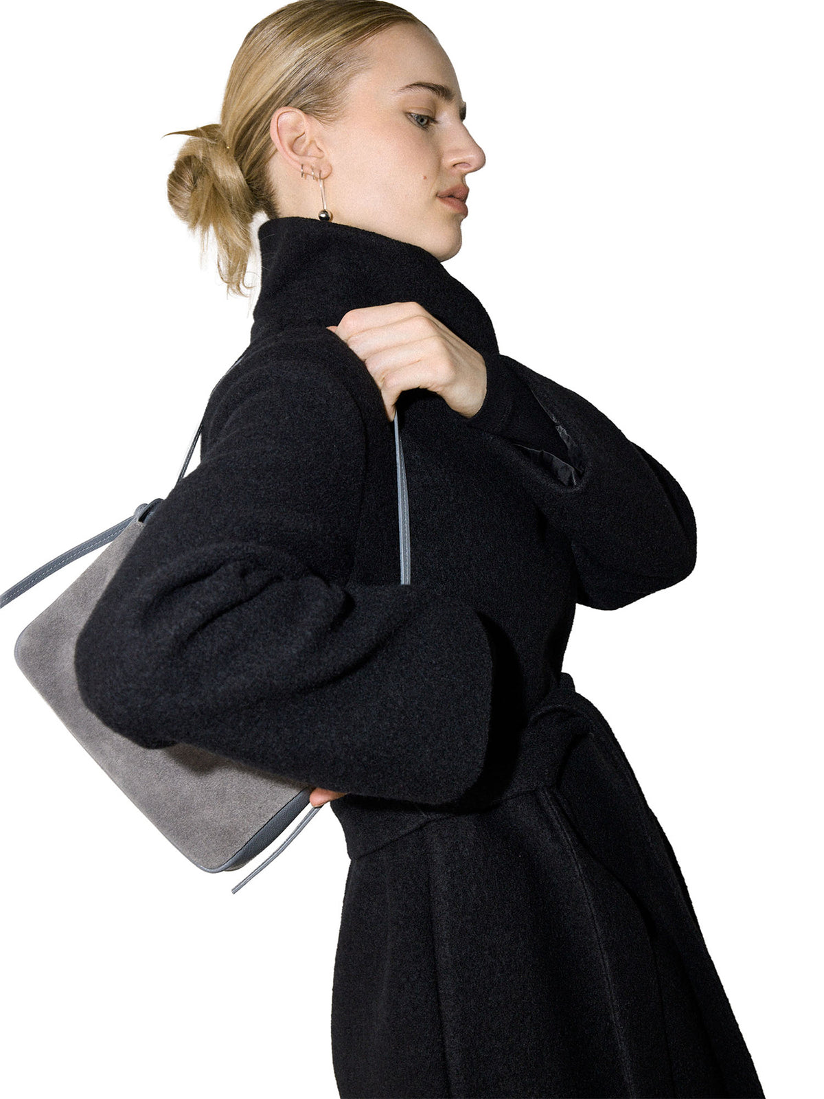 Wool Funnel Neck Coat