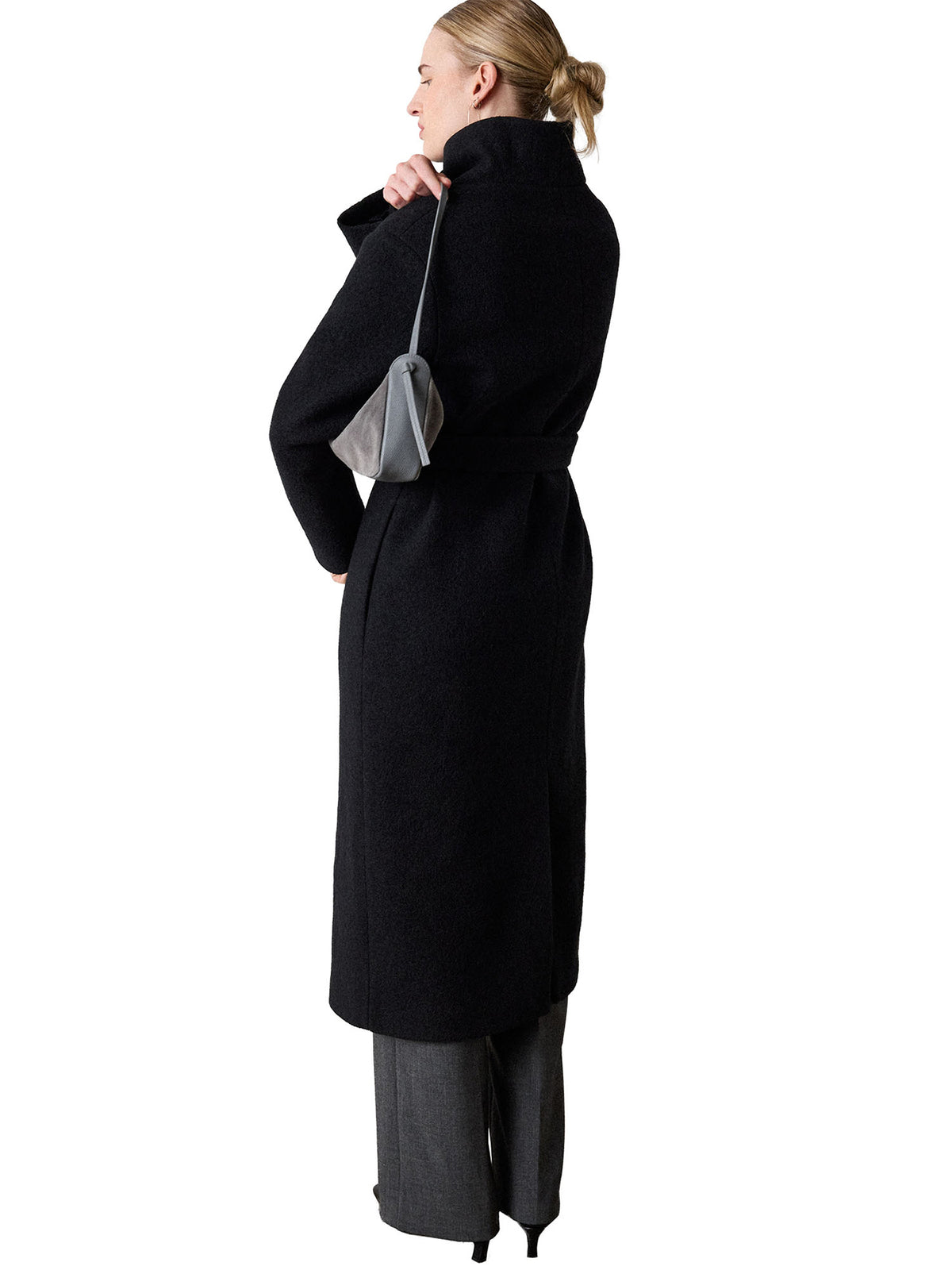 Wool Funnel Neck Coat