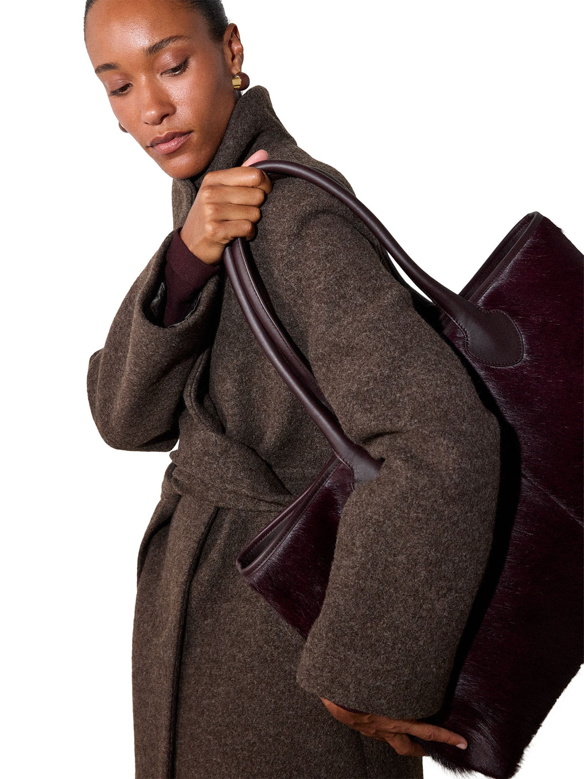 Morgan Wool Funnel Neck Coat