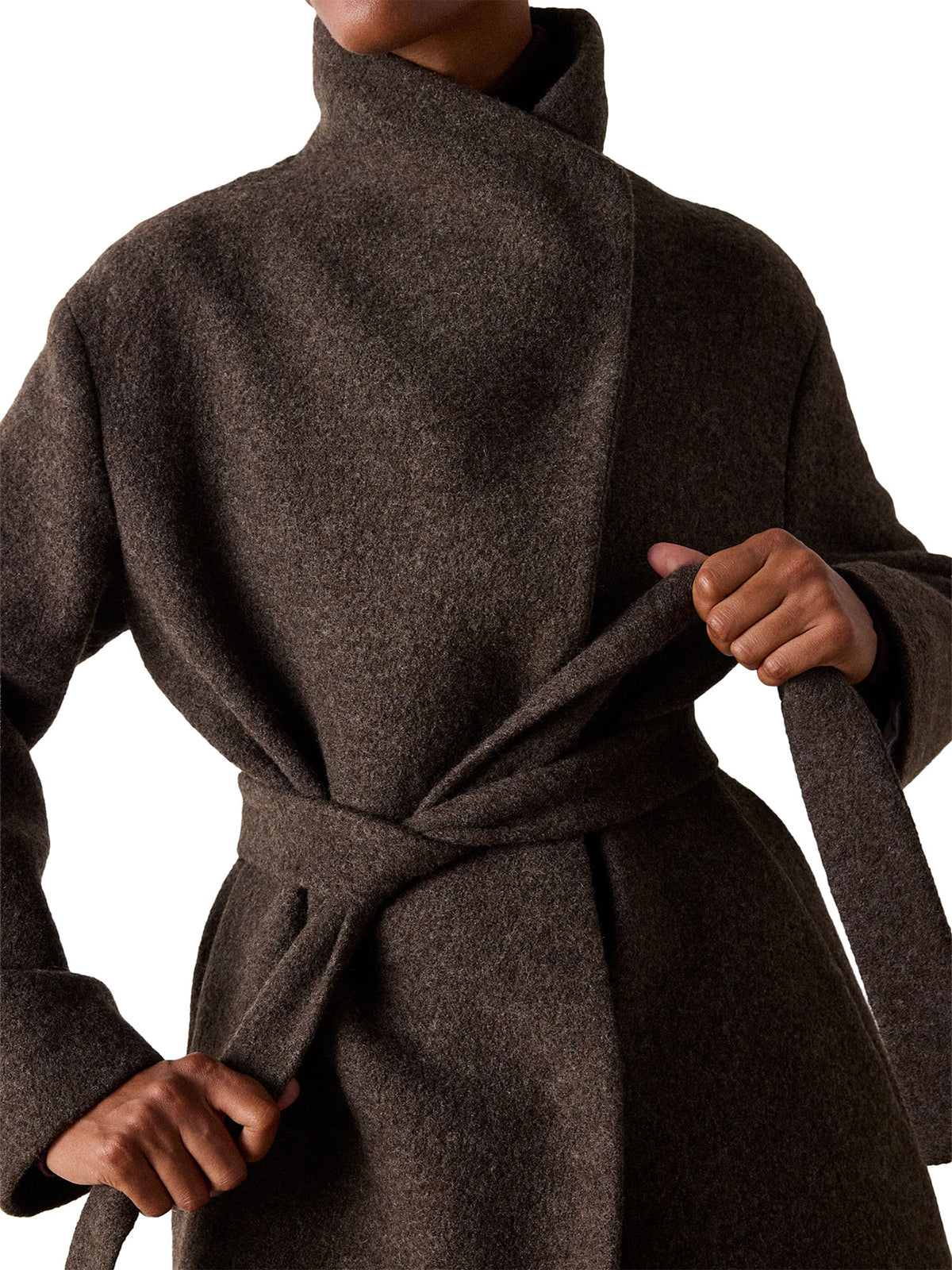 Morgan Wool Funnel Neck Coat