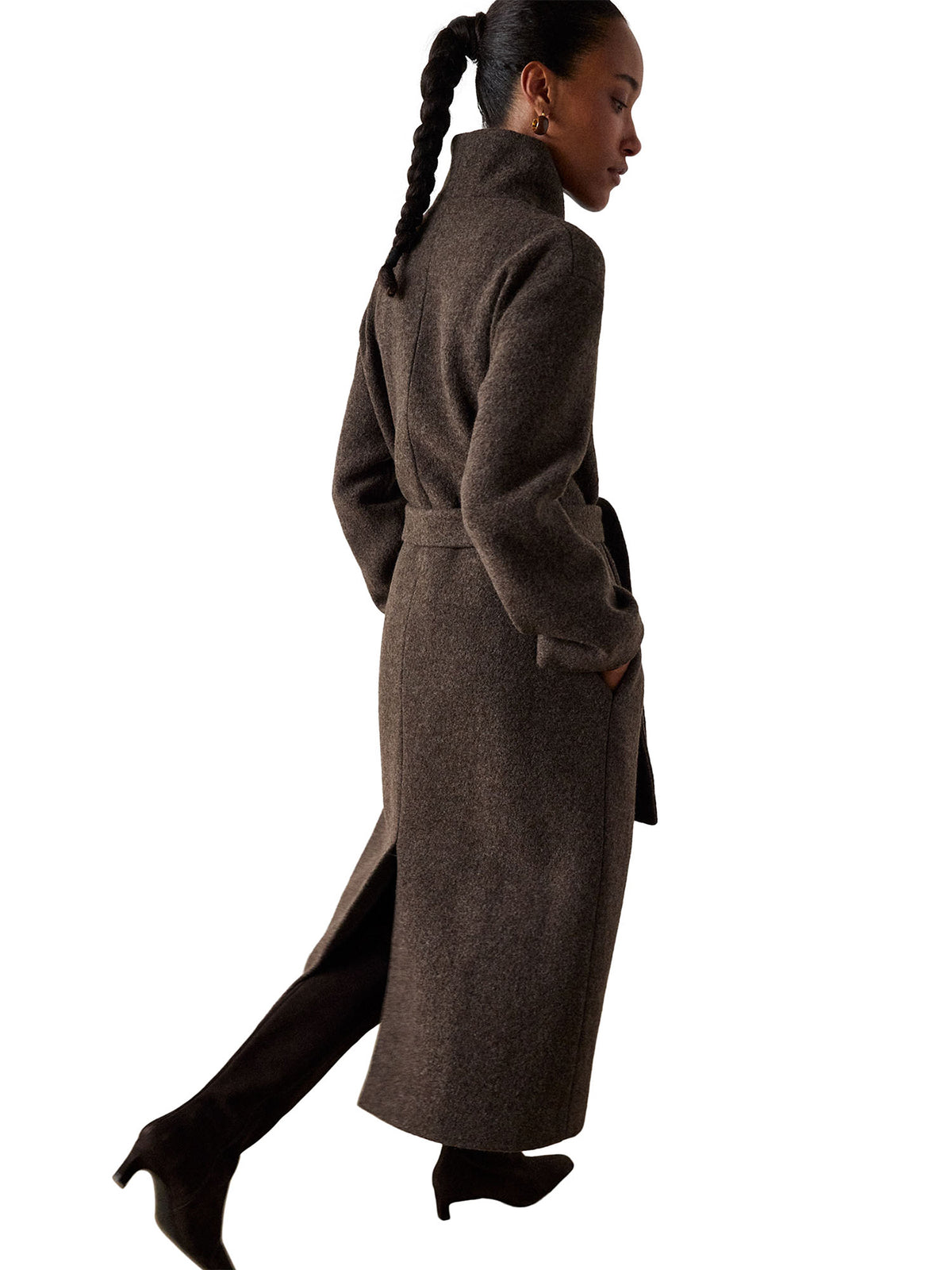 Morgan Wool Funnel Neck Coat