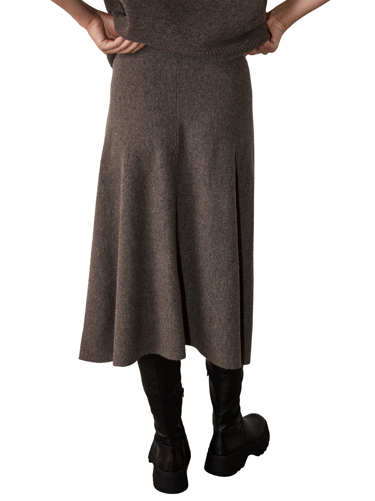 Wool Knitted Midi Skirt