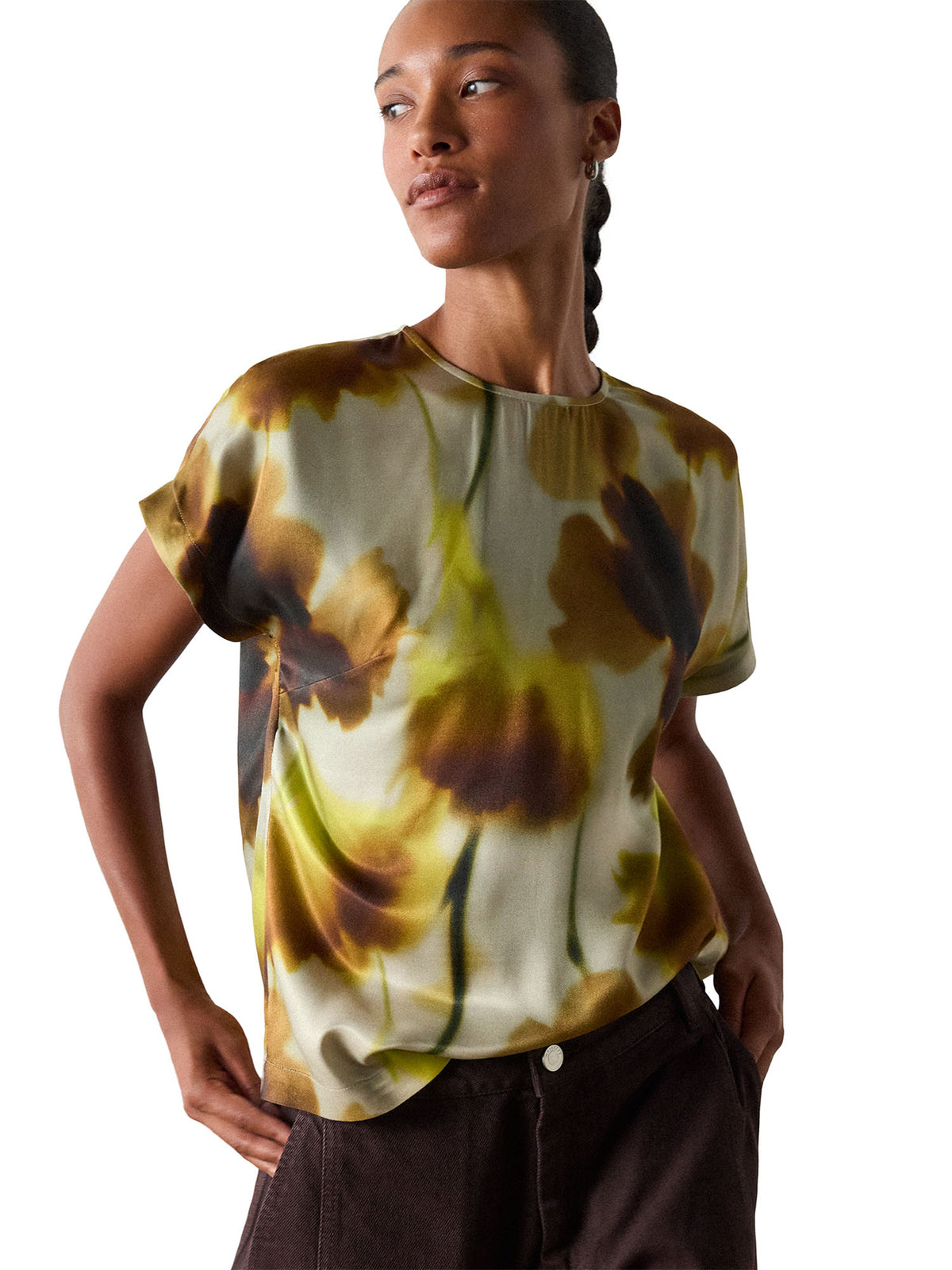 Floral Stem Viscose Blouse