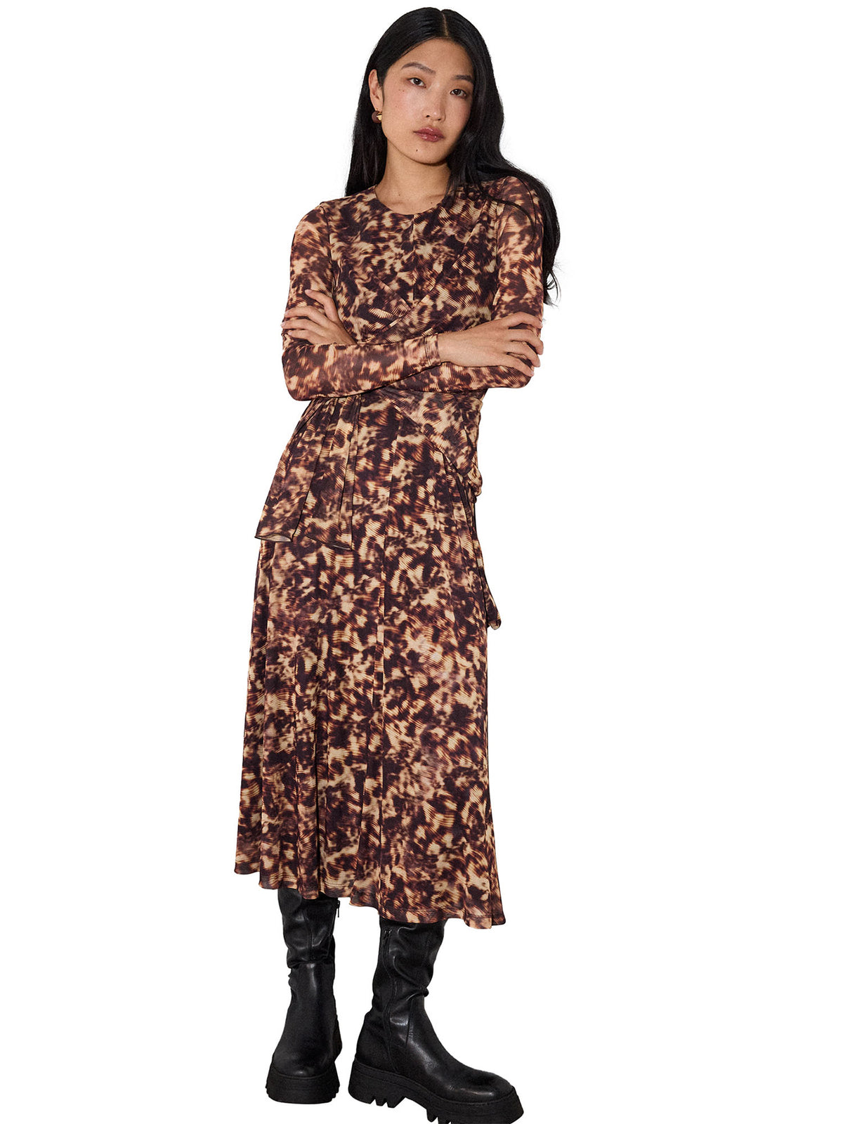 Abstract Animal Mesh Dress