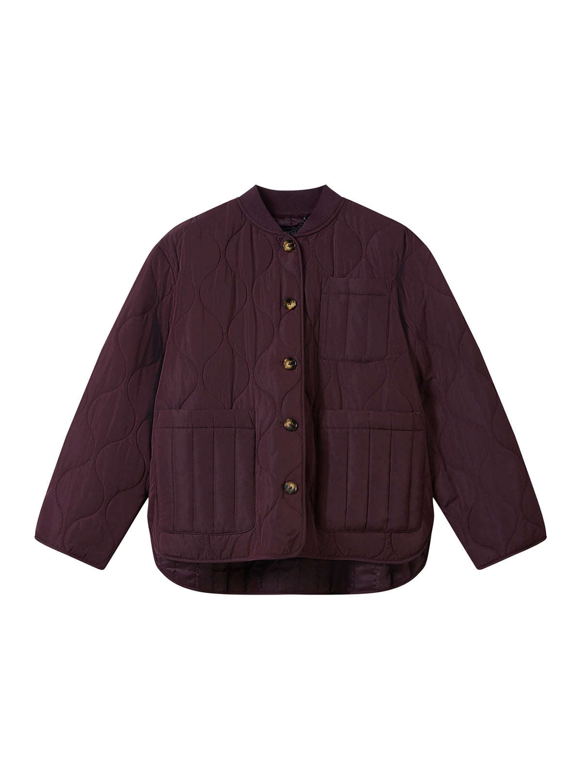 Button Through Quilted Coat