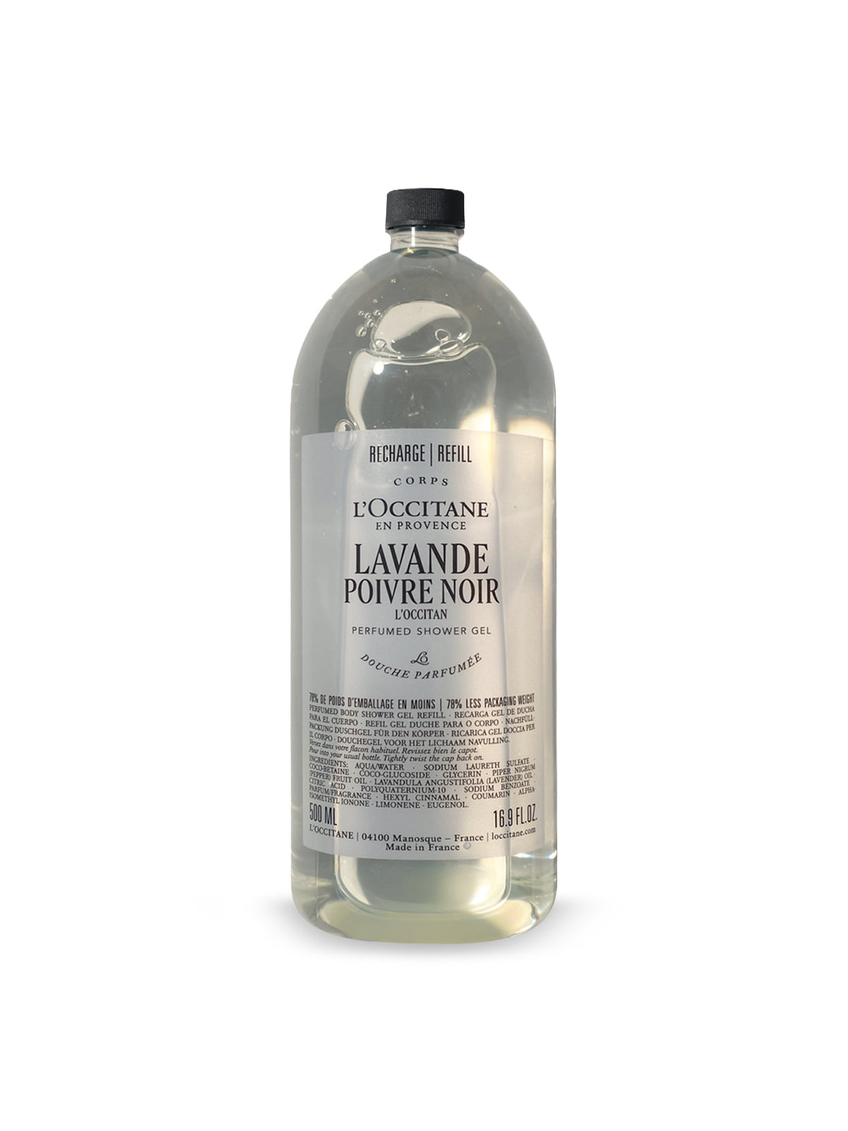 Lavande Poivre Noir Shower Gel Eco Refill 500ml