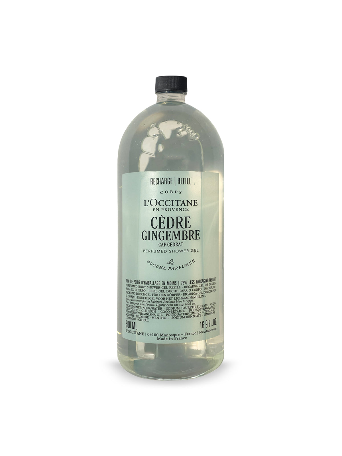 Cèdre Gingembre Shower Gel Eco Refill 500ml