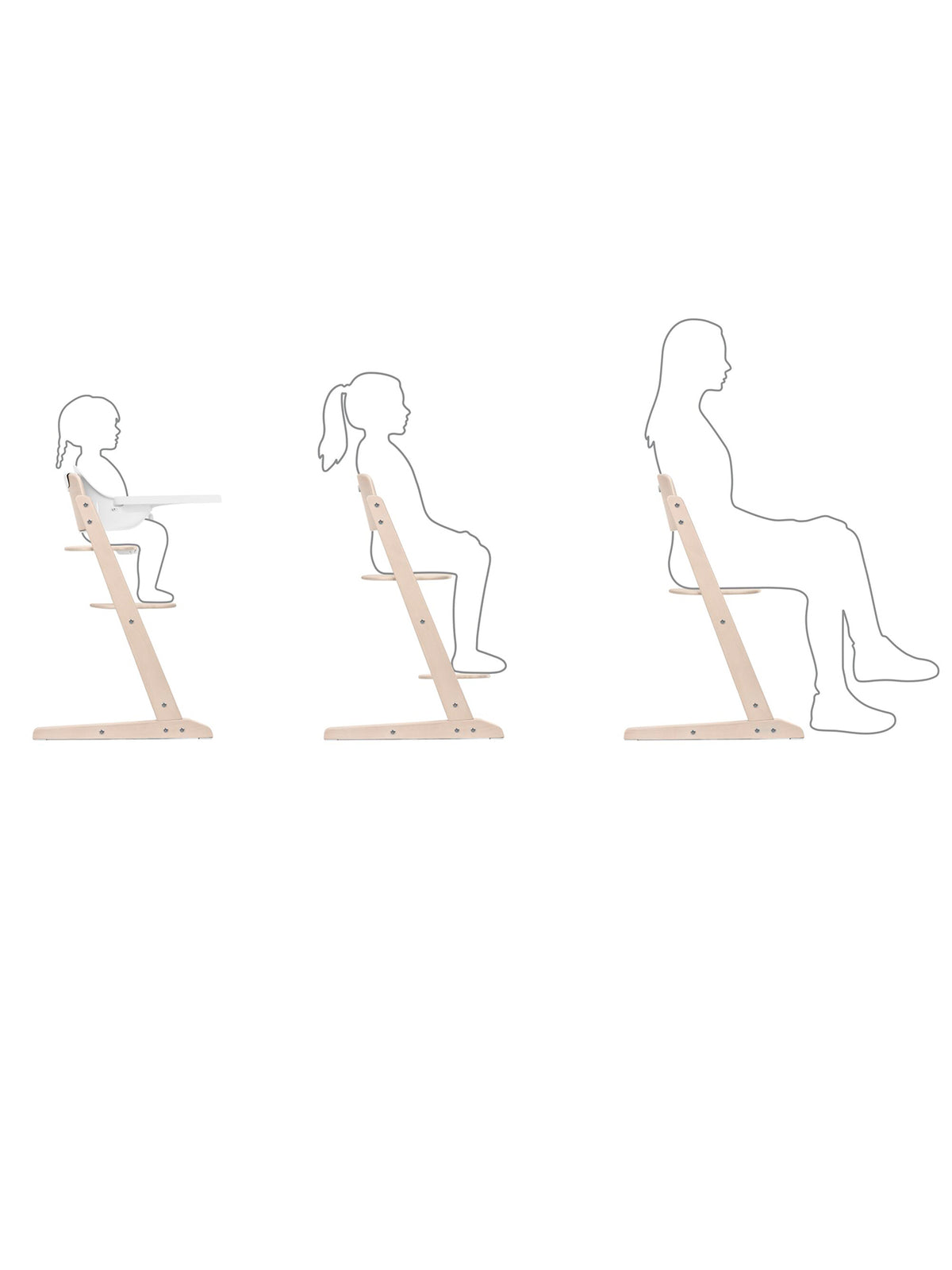 Beech Wood Iris 3-In-1 High Chair Set