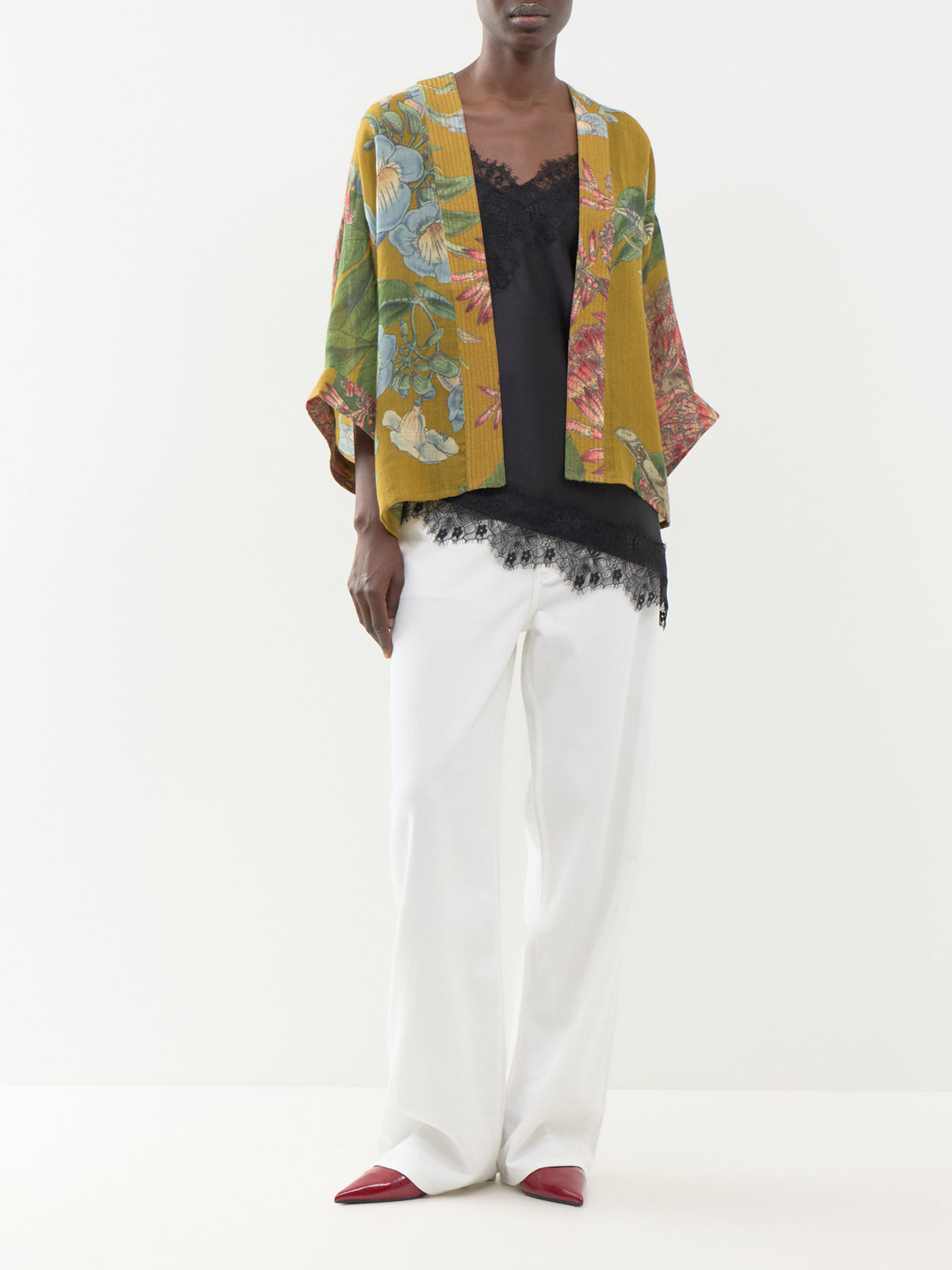 Rhodoleia 100% Wool Kimono