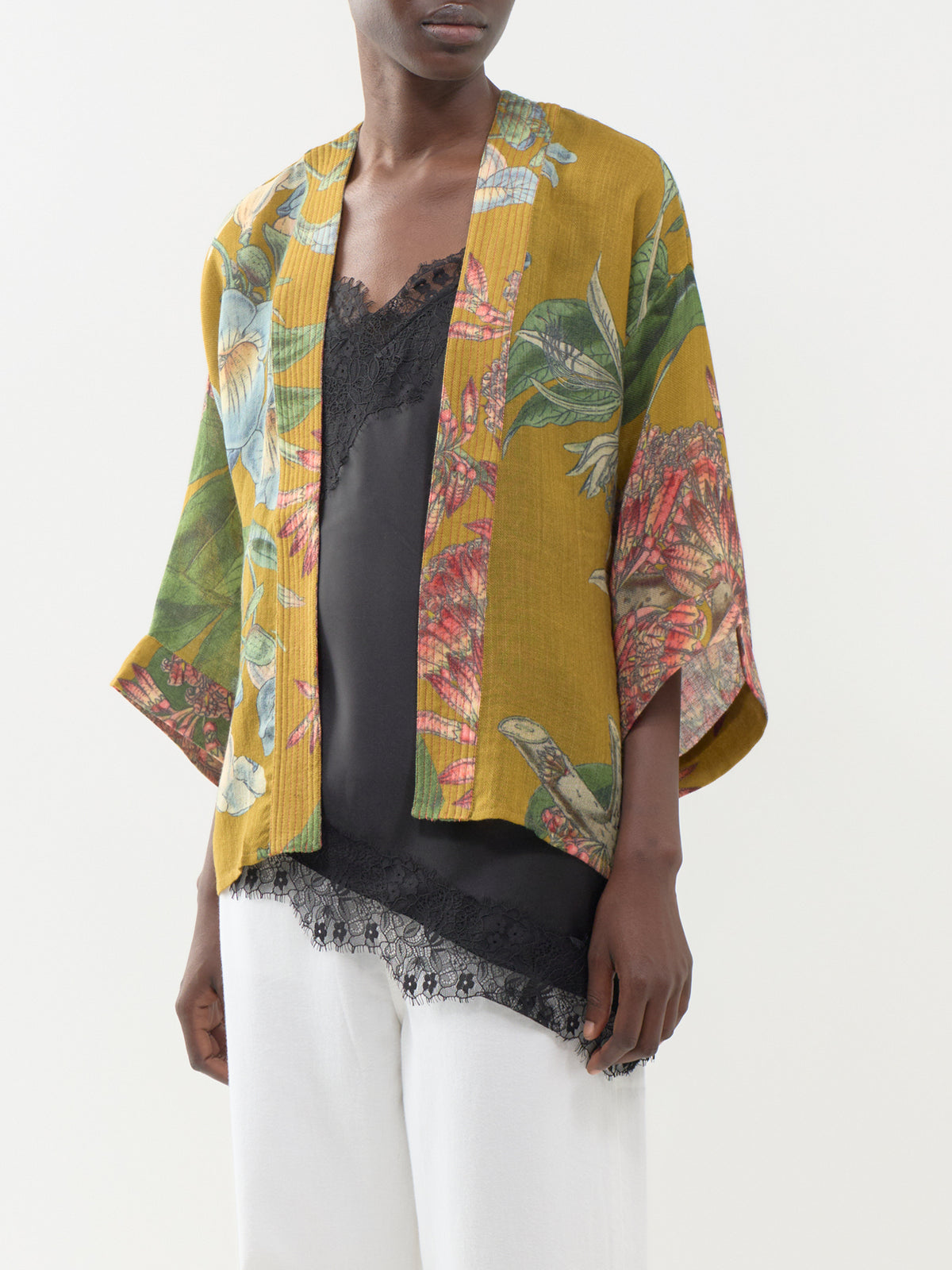Rhodoleia 100% Wool Kimono