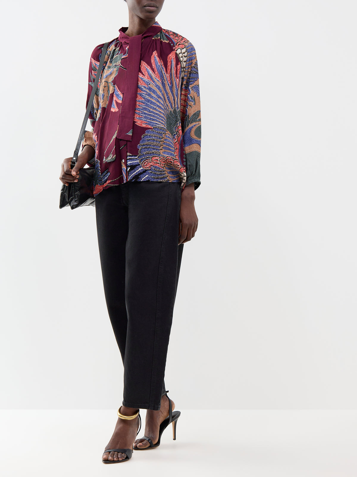 Crane Pussybow Blouse - Plum