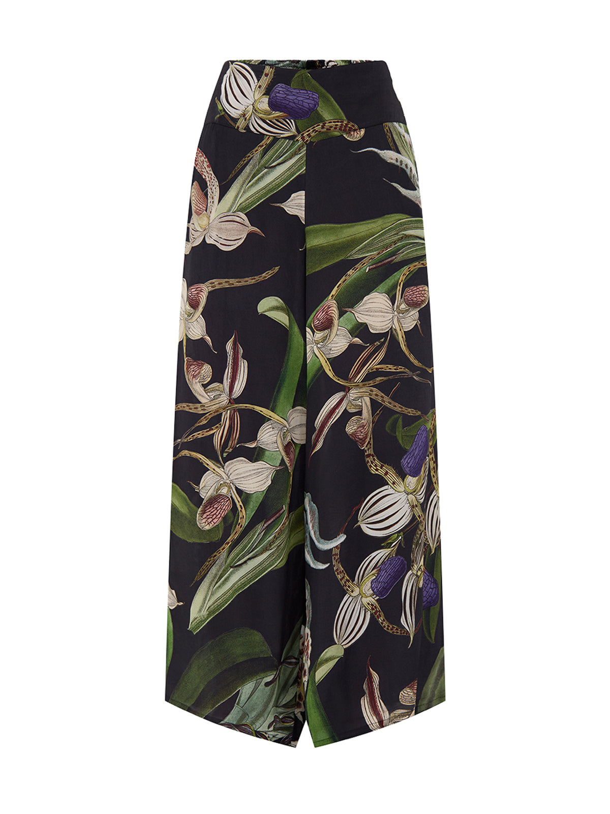 Orchid Crepe Palazzo Trousers - Black