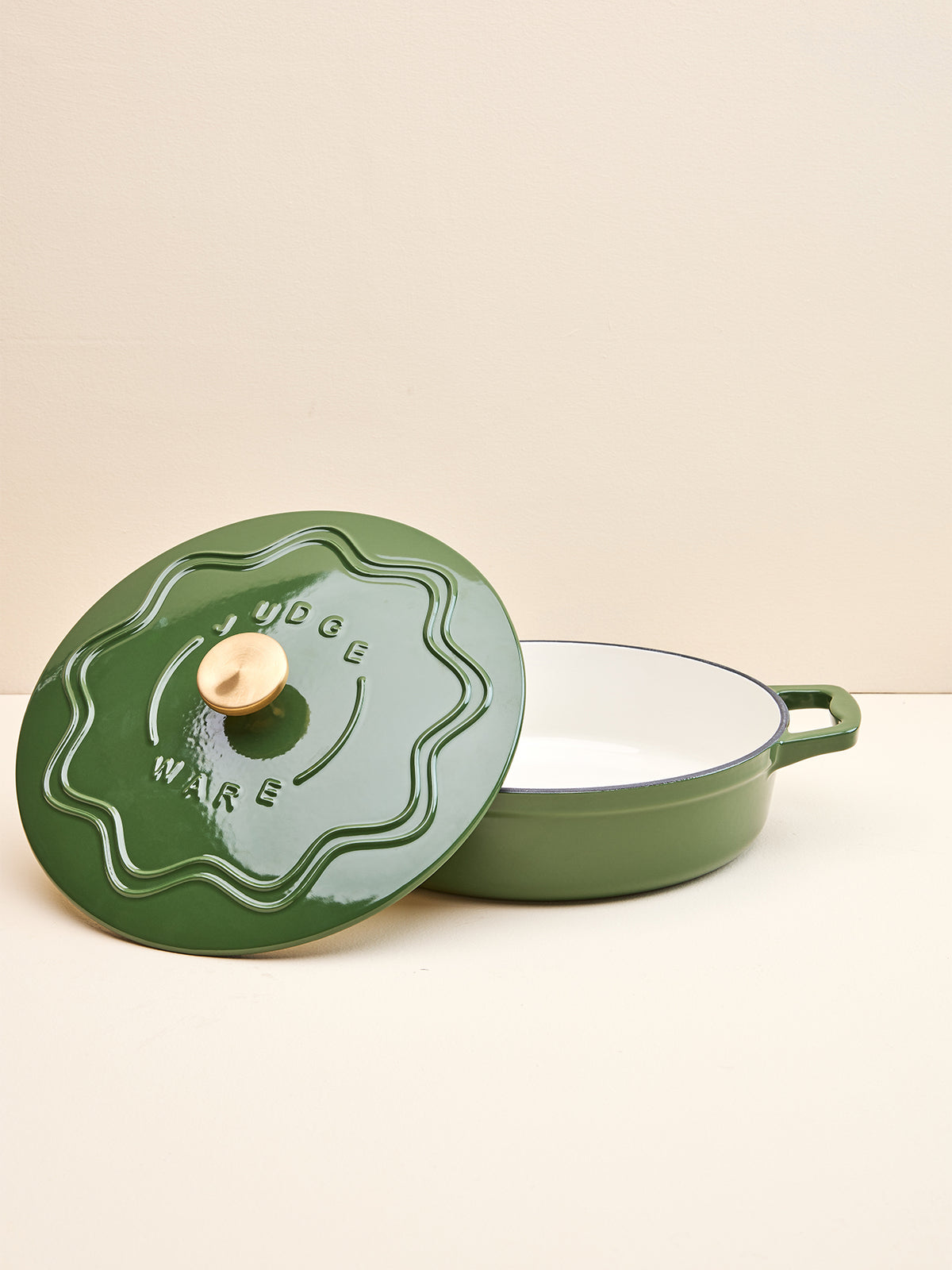 Enamelled Cast Iron Shallow Casserole Dish 28cm 3L