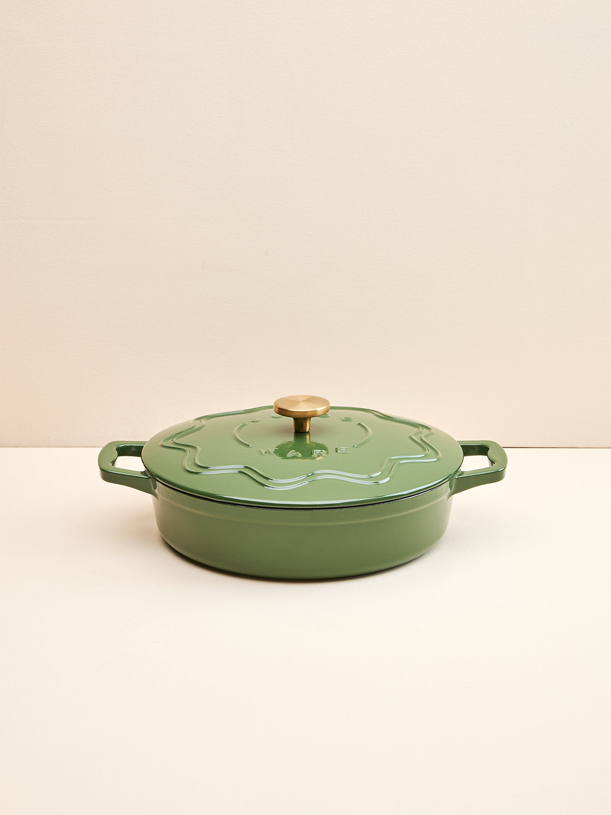 Enamelled Cast Iron Shallow Casserole Dish 28cm 3L