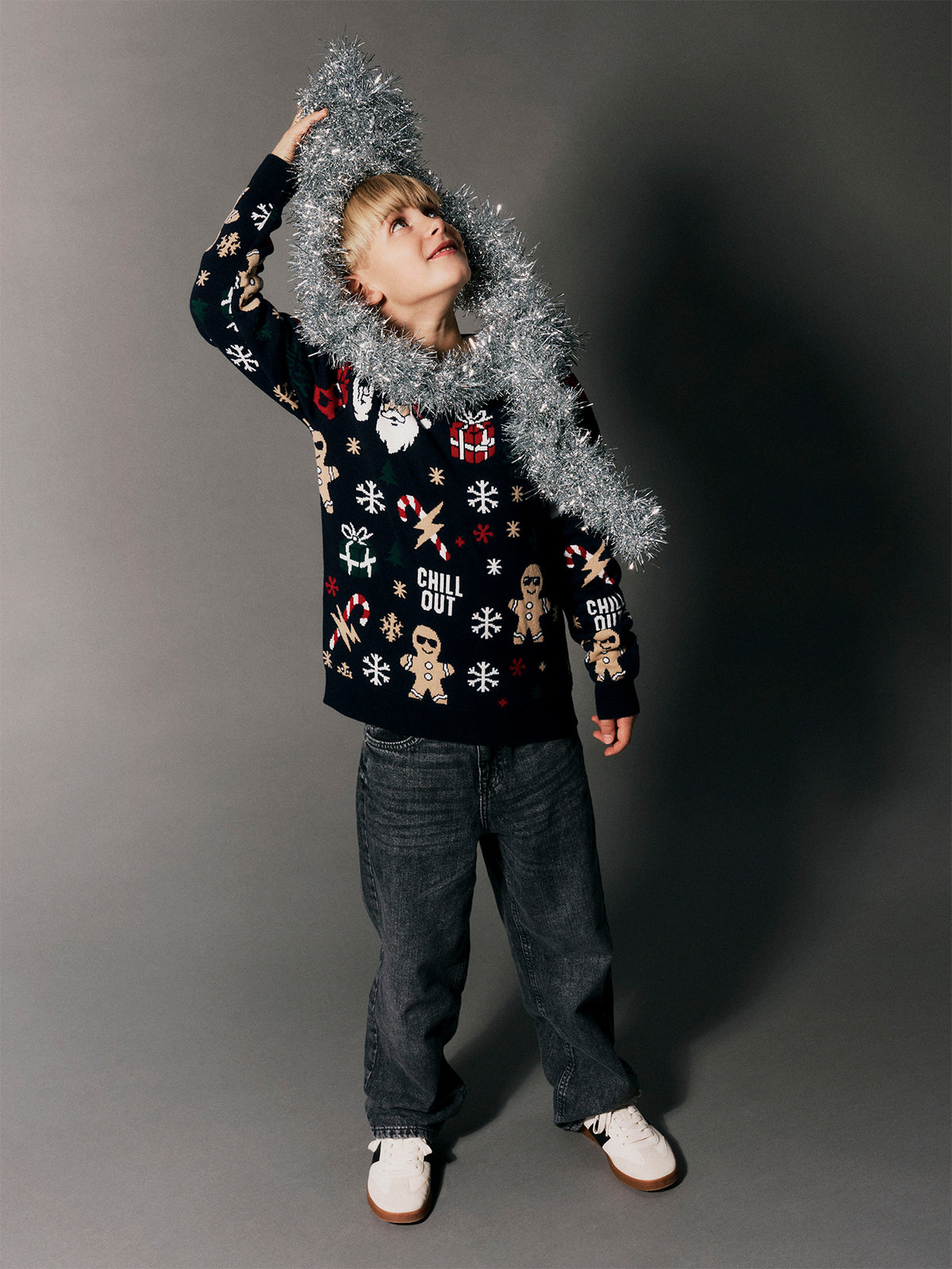 Rico Long-Sleeved Knitted Jumper - Navy Blazer
