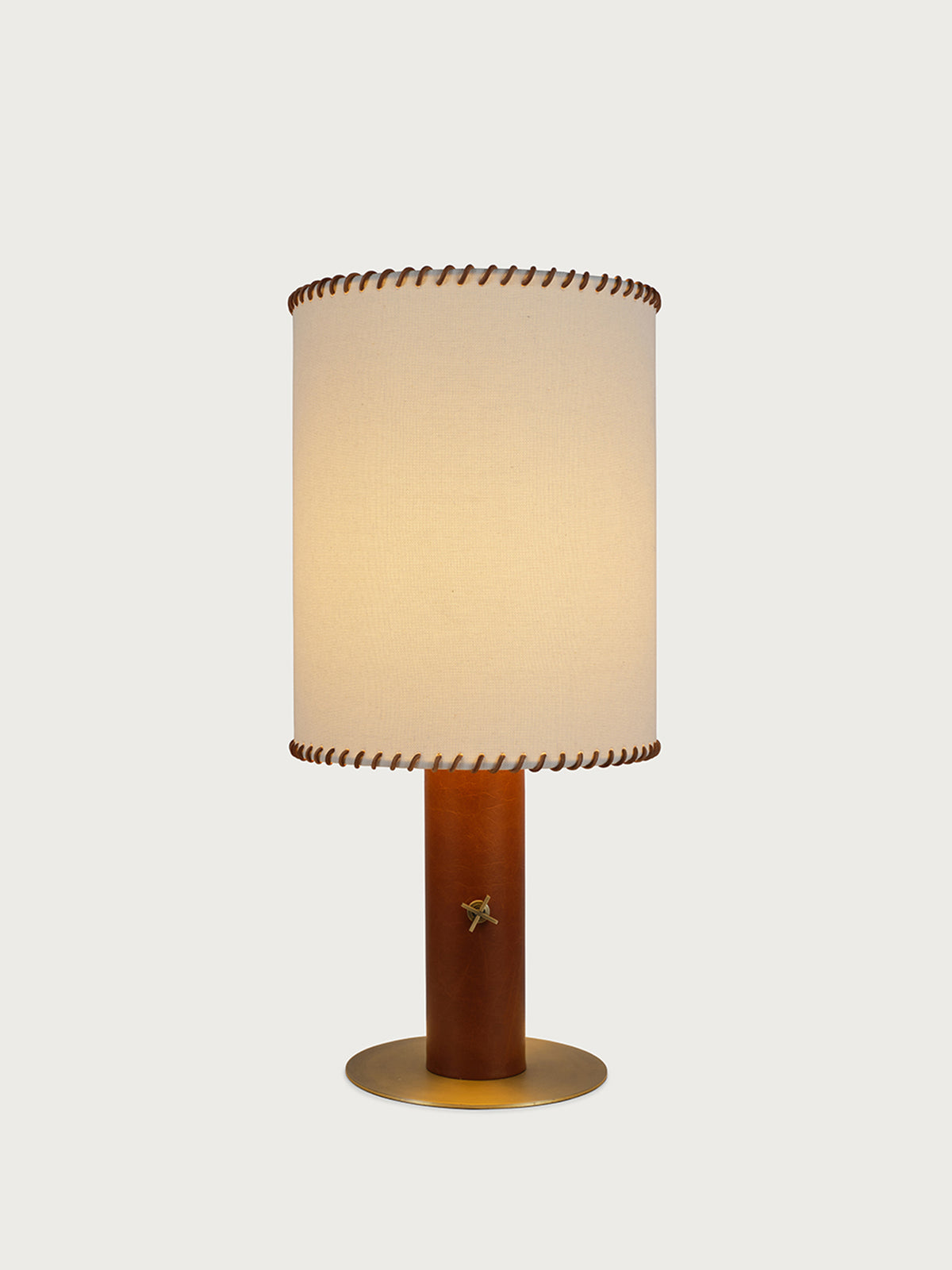 Barcombe Leather Table Lamp – Brown