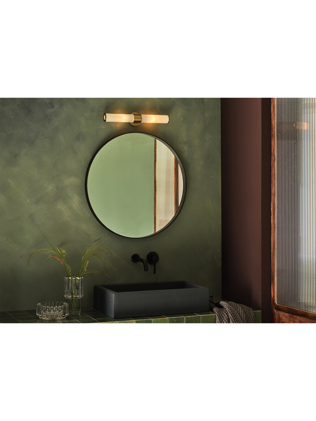 Estilla Double IP44 Metal Wall Light – White