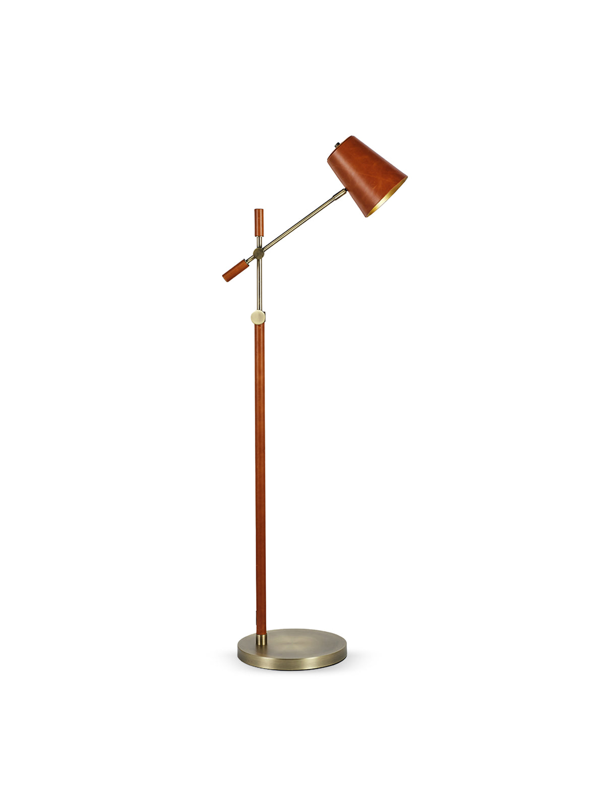 Orwell Leather Floor Lamp – Brown