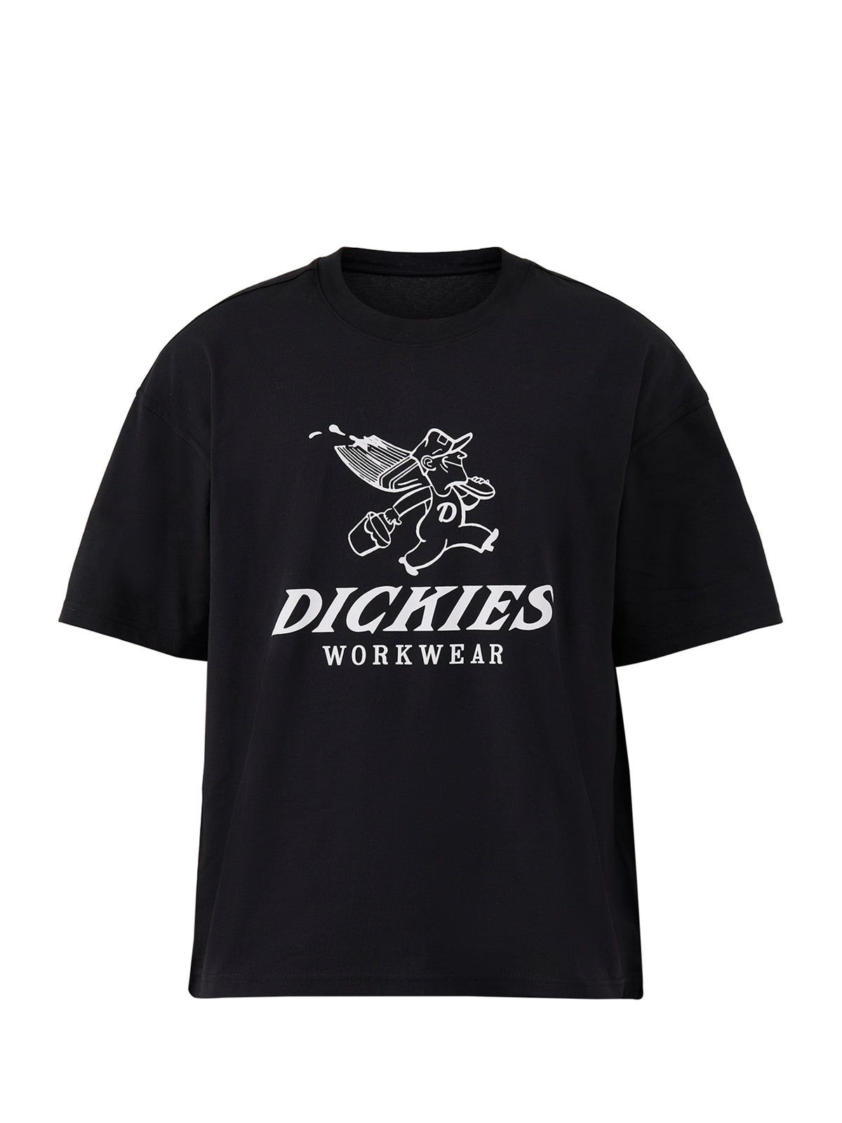 Pine Cotton Short-Sleeved T-Shirt - Black