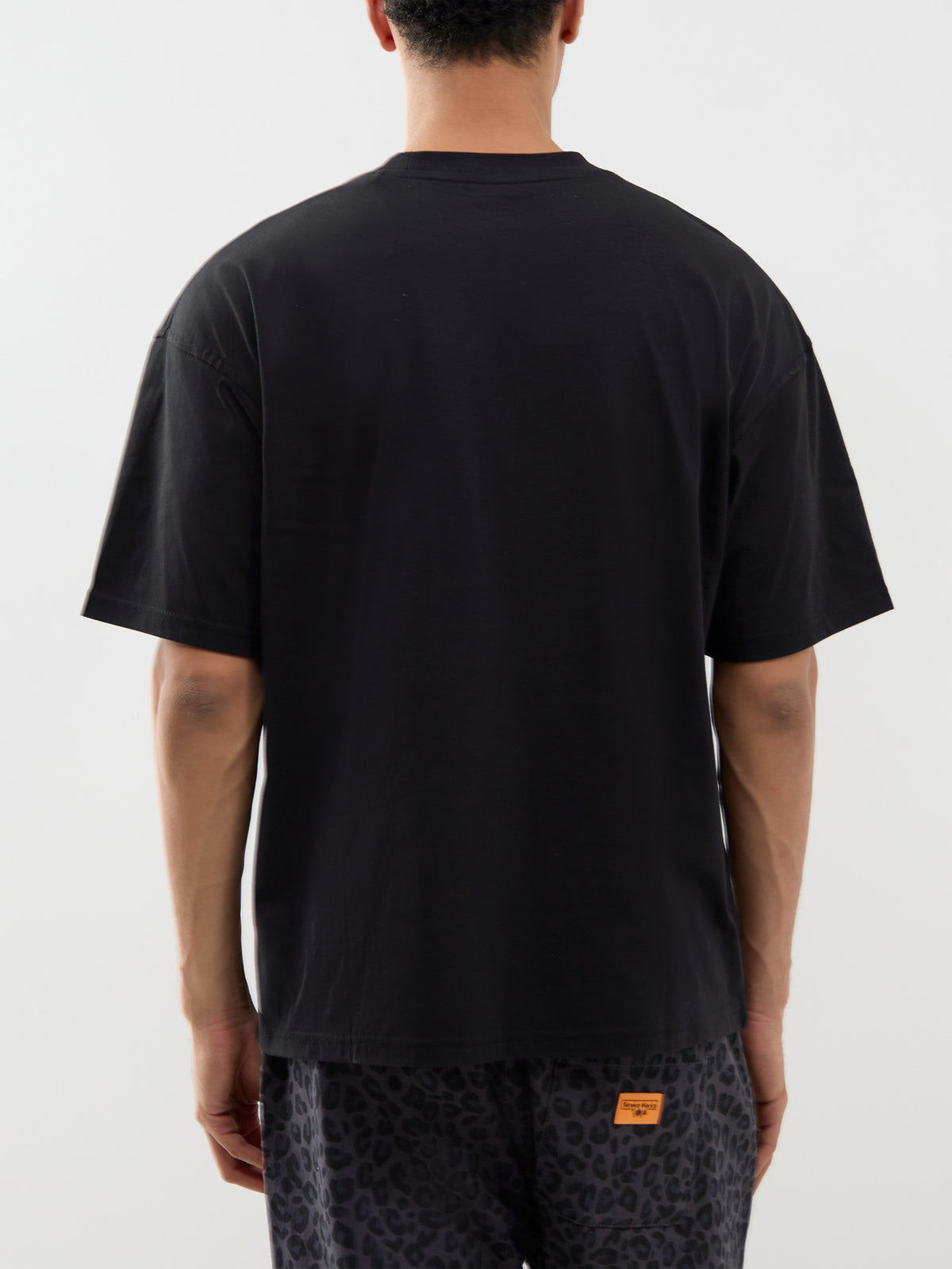 Pine Cotton Short-Sleeved T-Shirt - Black