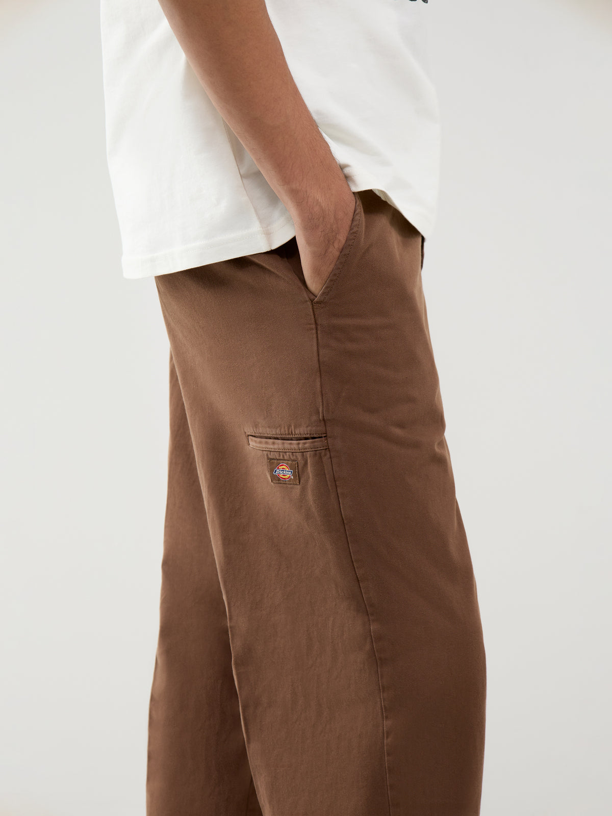 247 Loose Garment-Dyed Cotton Work Trousers - Timber Brown