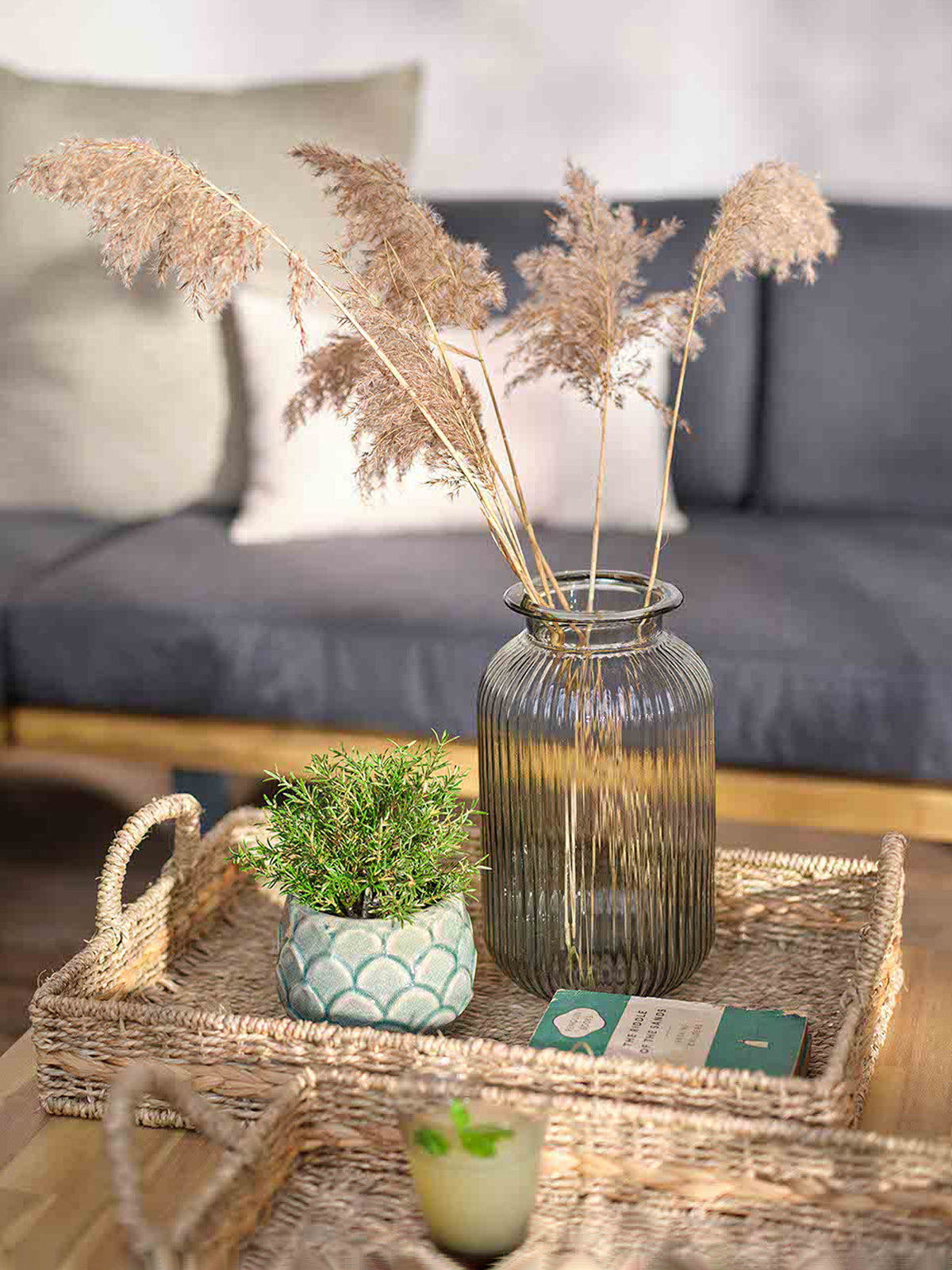 Bayford Seagrass Woven Trays Set of 2