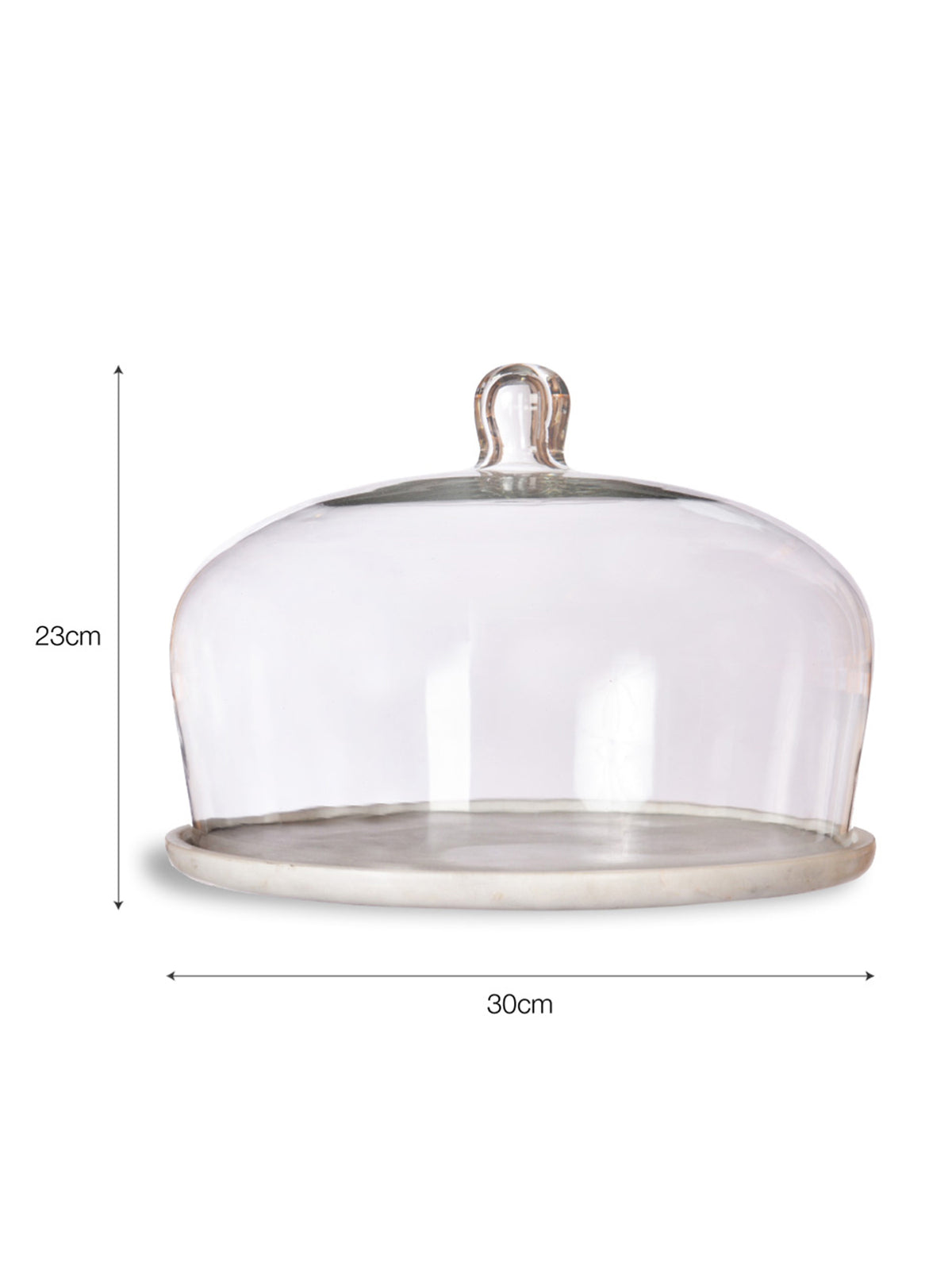 Brompton Marble and Glass Cake Dome