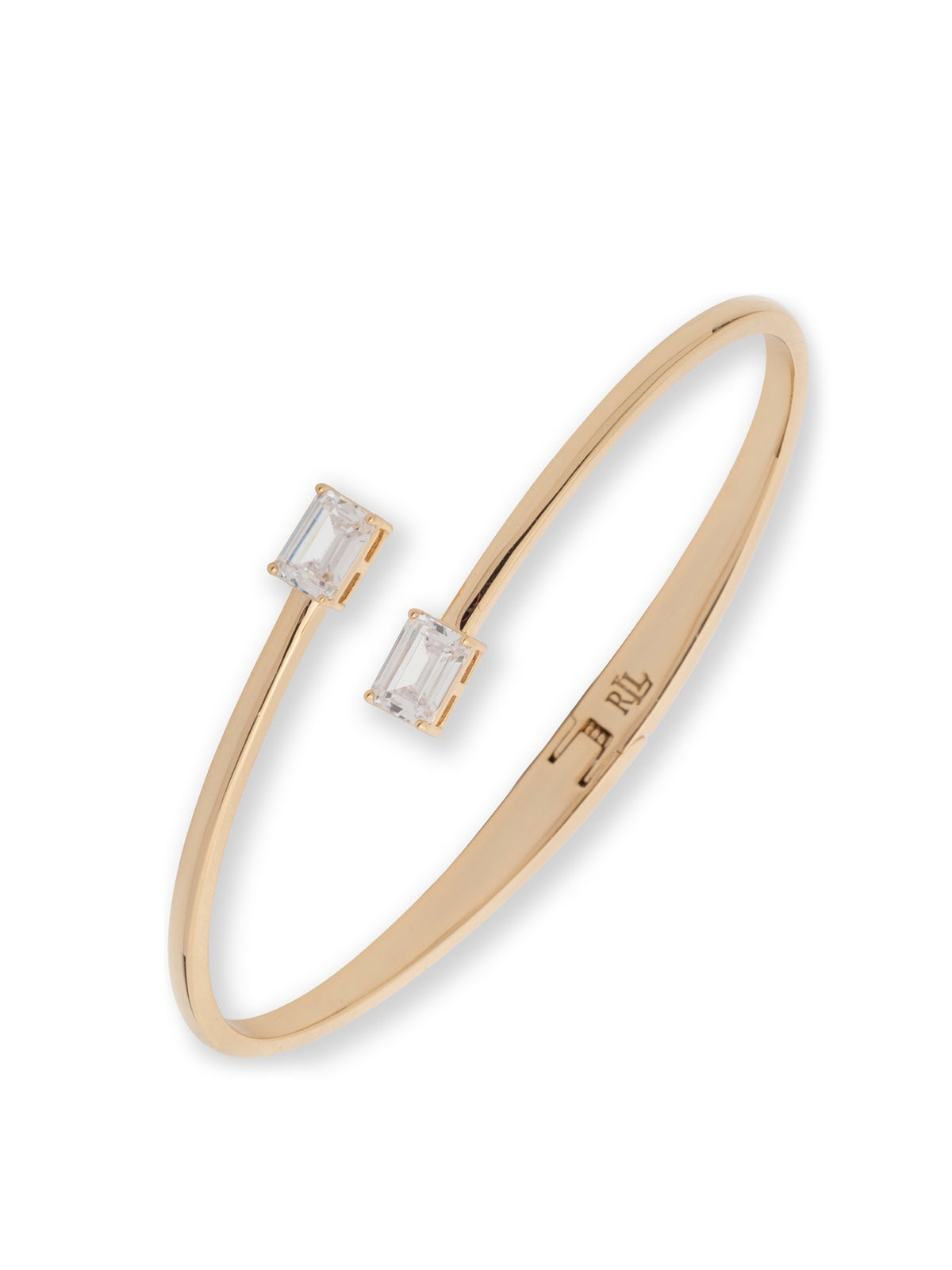 Cubic Zirconia Bypass Cuff Bangle
