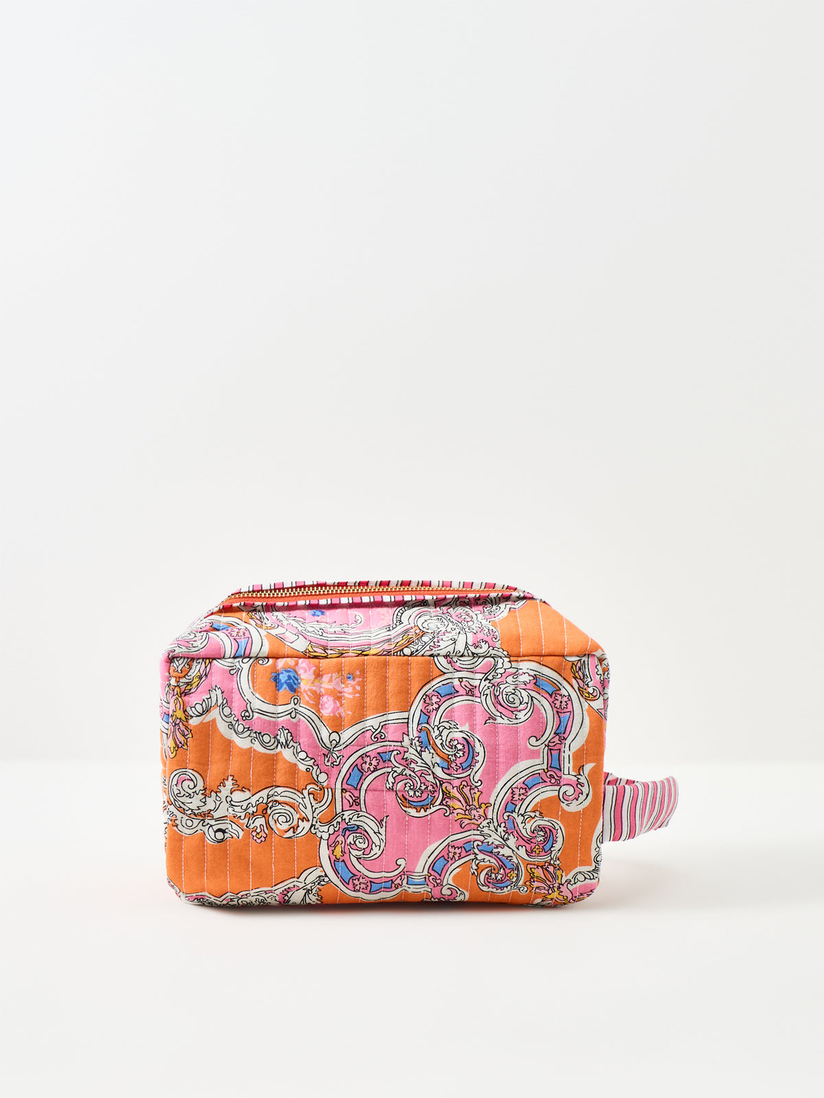 Organic Cotton Cartouche Washbag - Orange