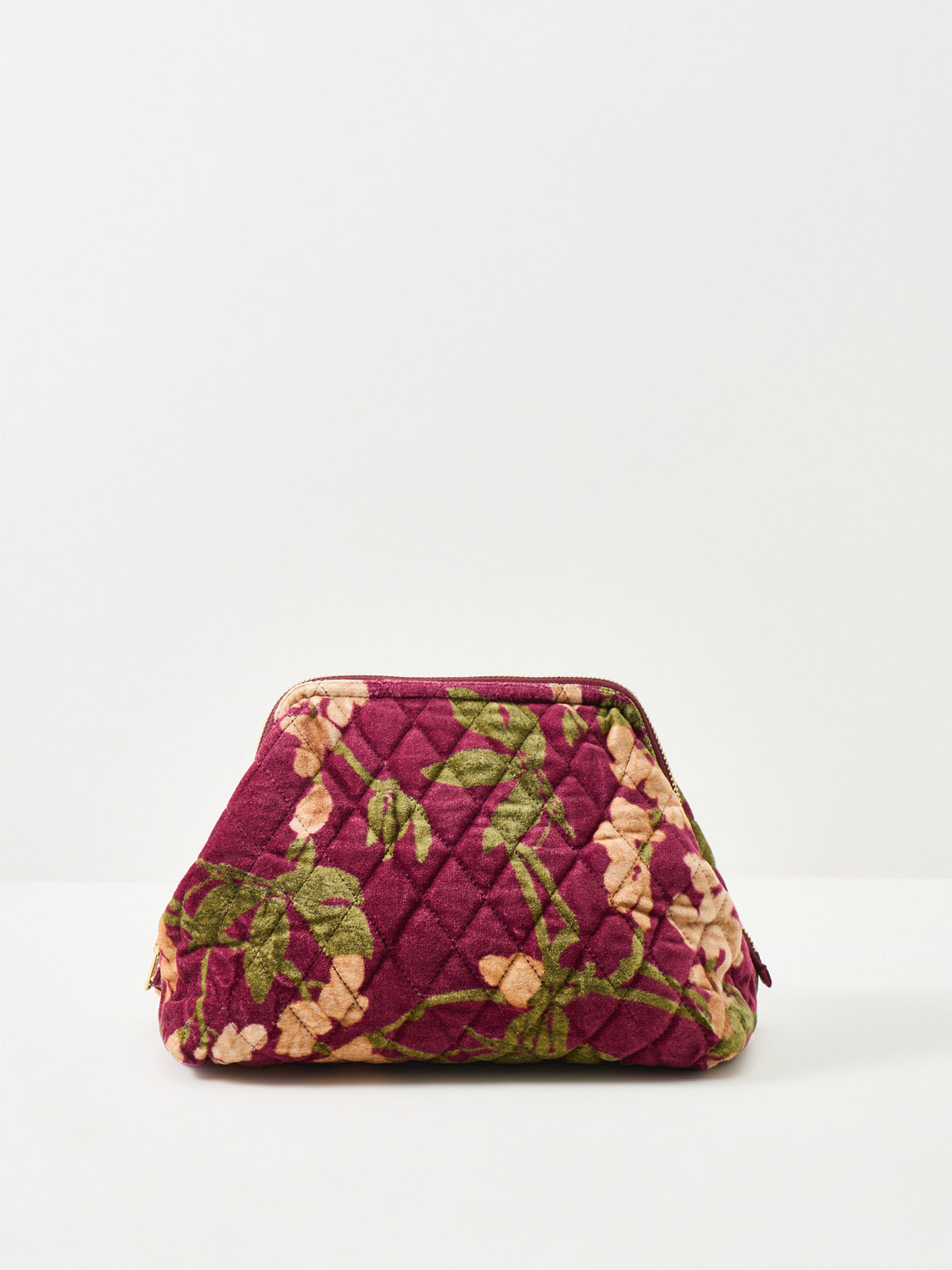 Organic Cotton Velvet Wisteria Pouch - Plum