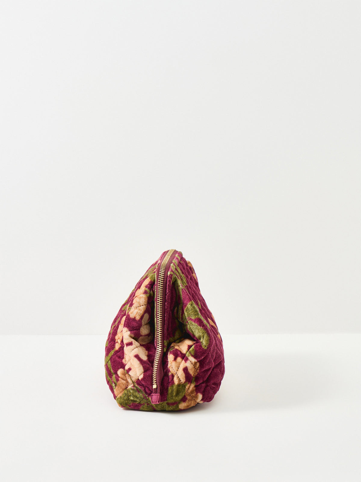 Organic Cotton Velvet Wisteria Pouch - Plum