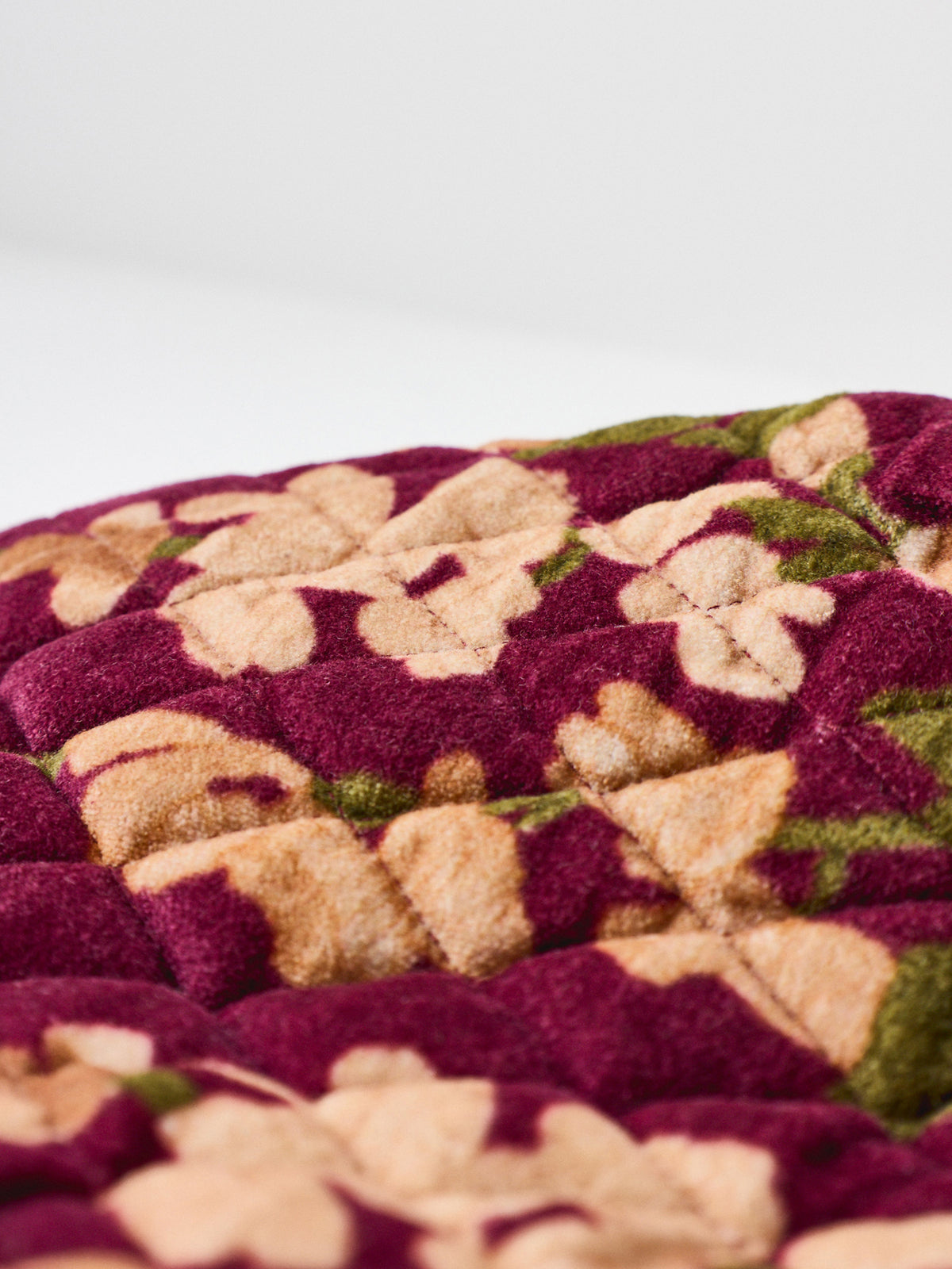 Organic Cotton Velvet Wisteria Pouch - Plum