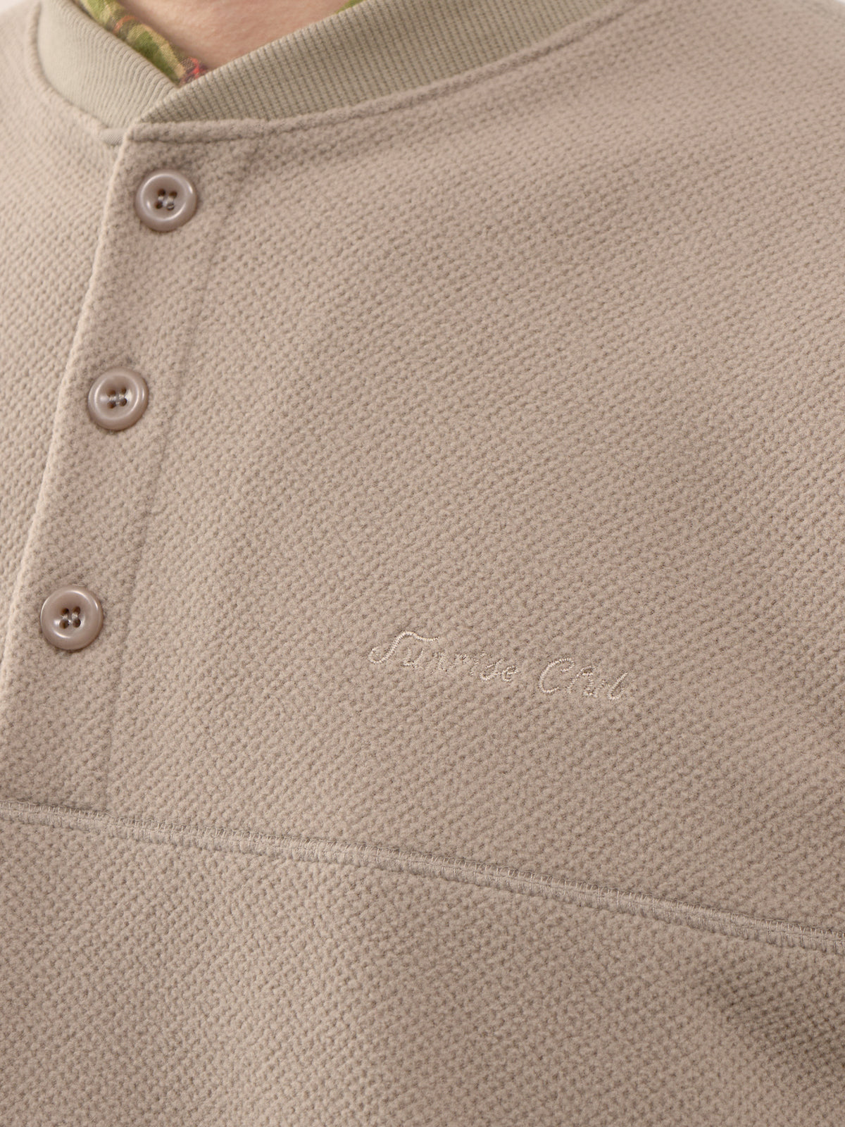 Fleece Waffle Button Anorak