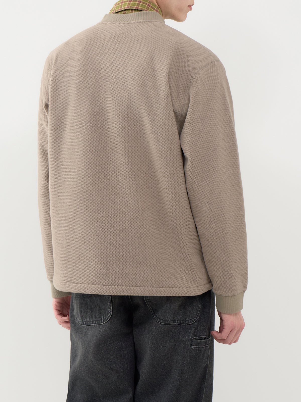 Fleece Waffle Button Anorak