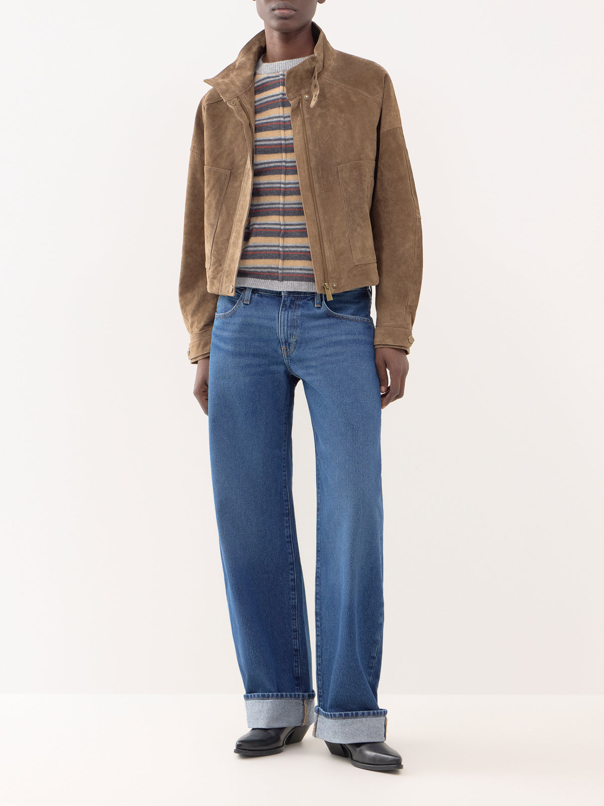 The Cuffed Low Bow 100% Cotton Jeans