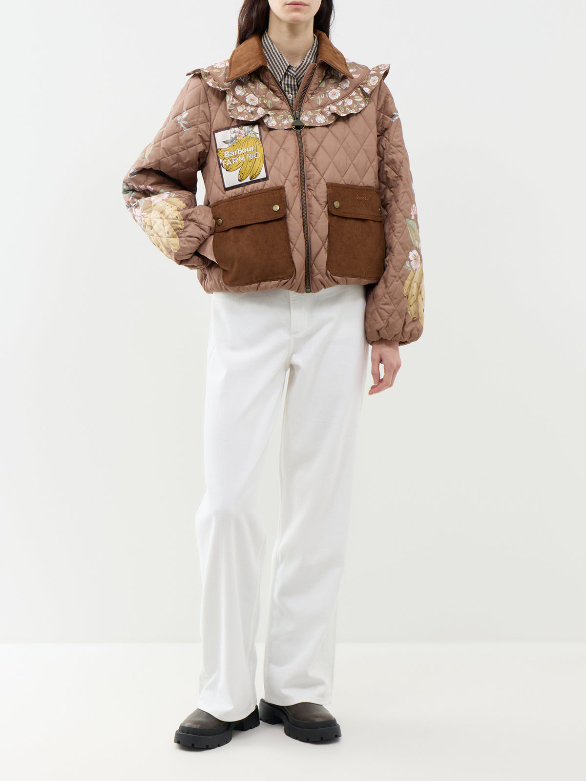 Barbour x FARM Rio Anamaria Quilted Jacket