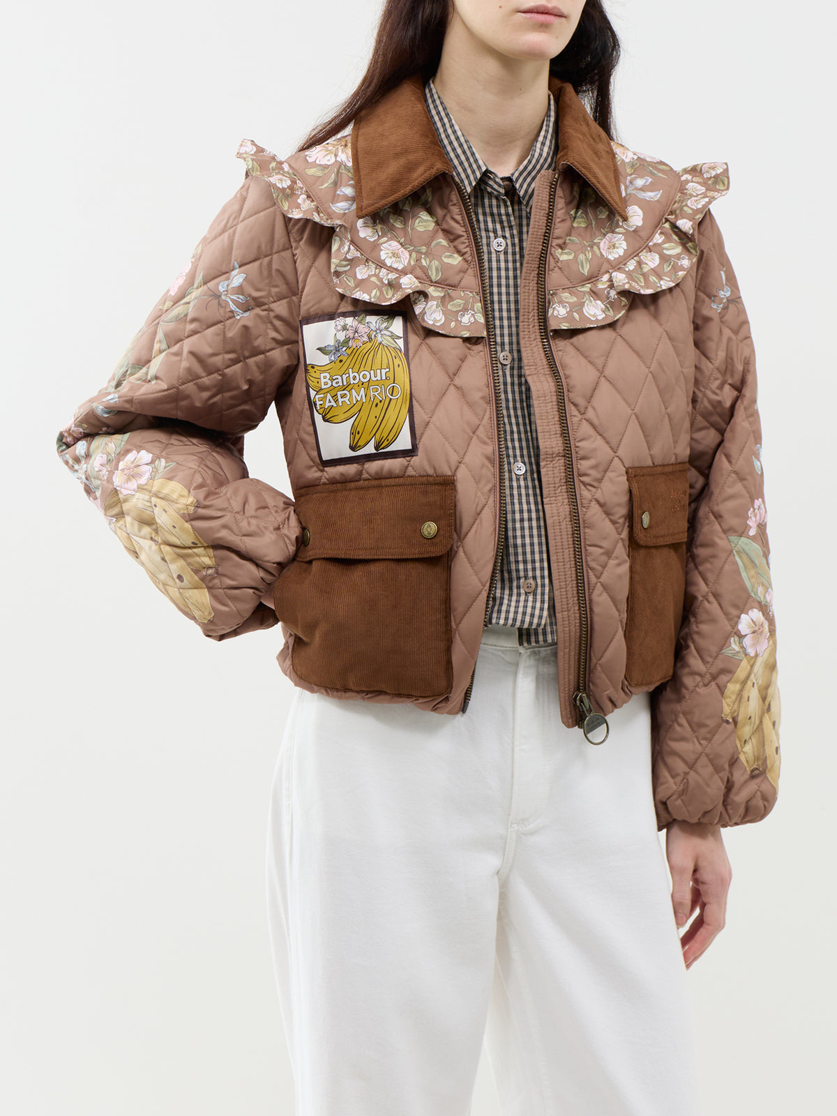 Barbour x FARM Rio Anamaria Quilted Jacket