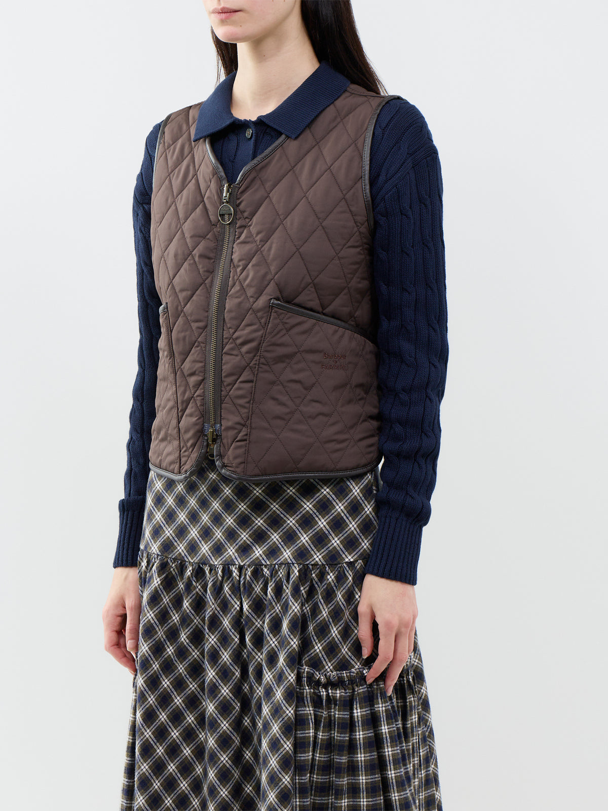 Barbour x FARM Rio Reversible Alpinias Quilted Liner