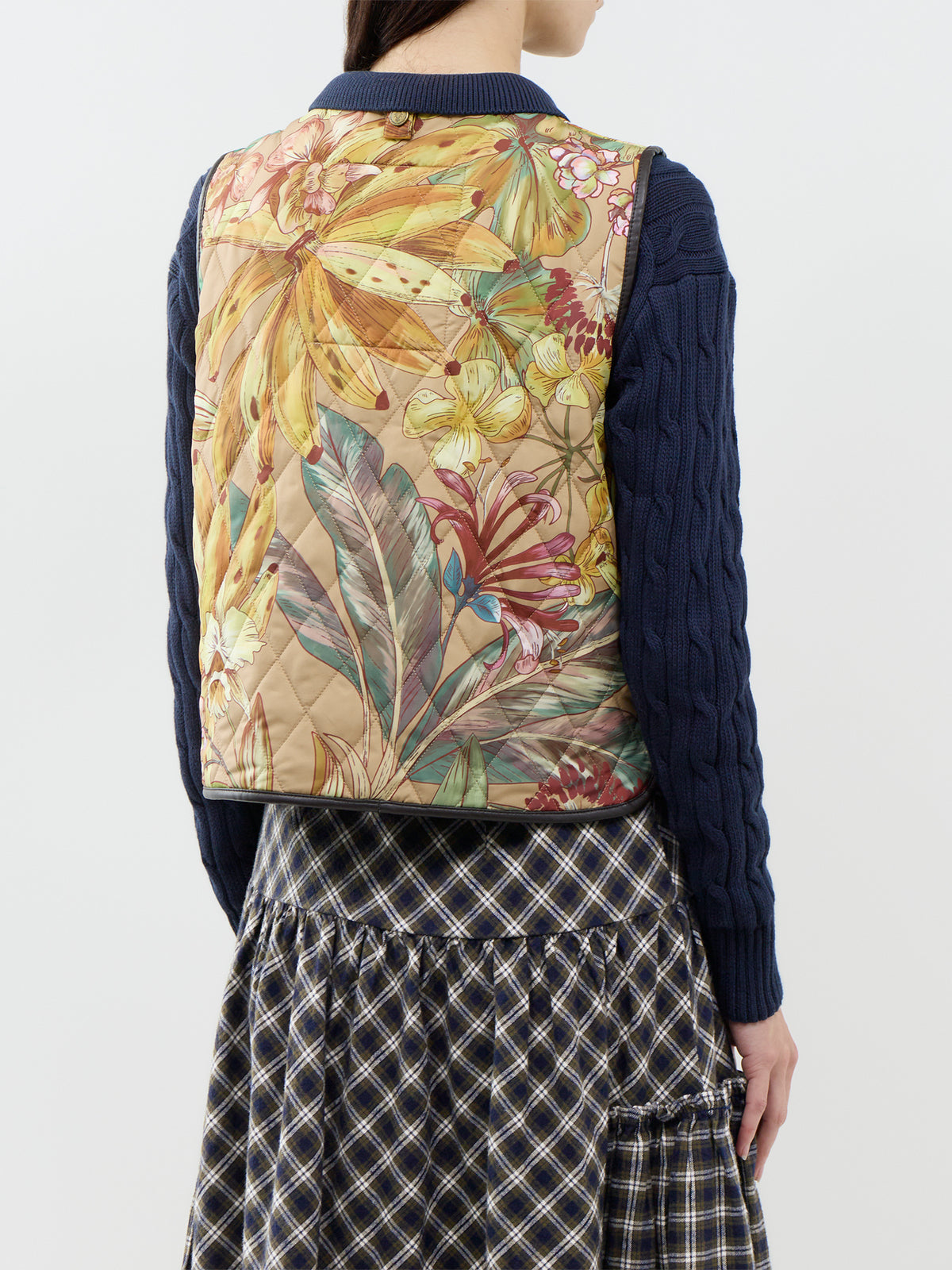 Barbour x FARM Rio Reversible Alpinias Quilted Liner