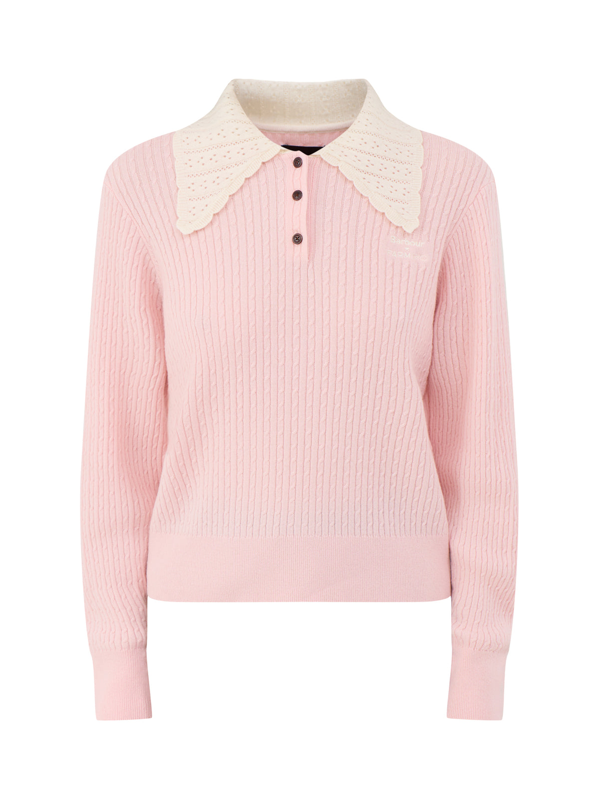Barbour x FARM Rio Sweetia 100% Wool Knitted Jumper