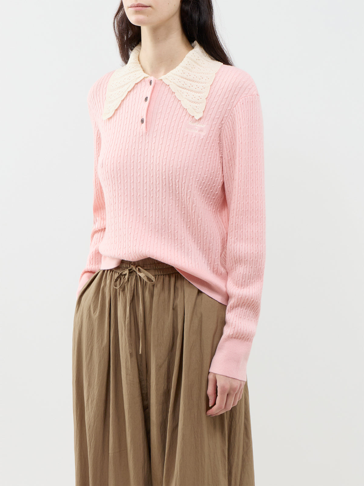 Barbour x FARM Rio Sweetia 100% Wool Knitted Jumper